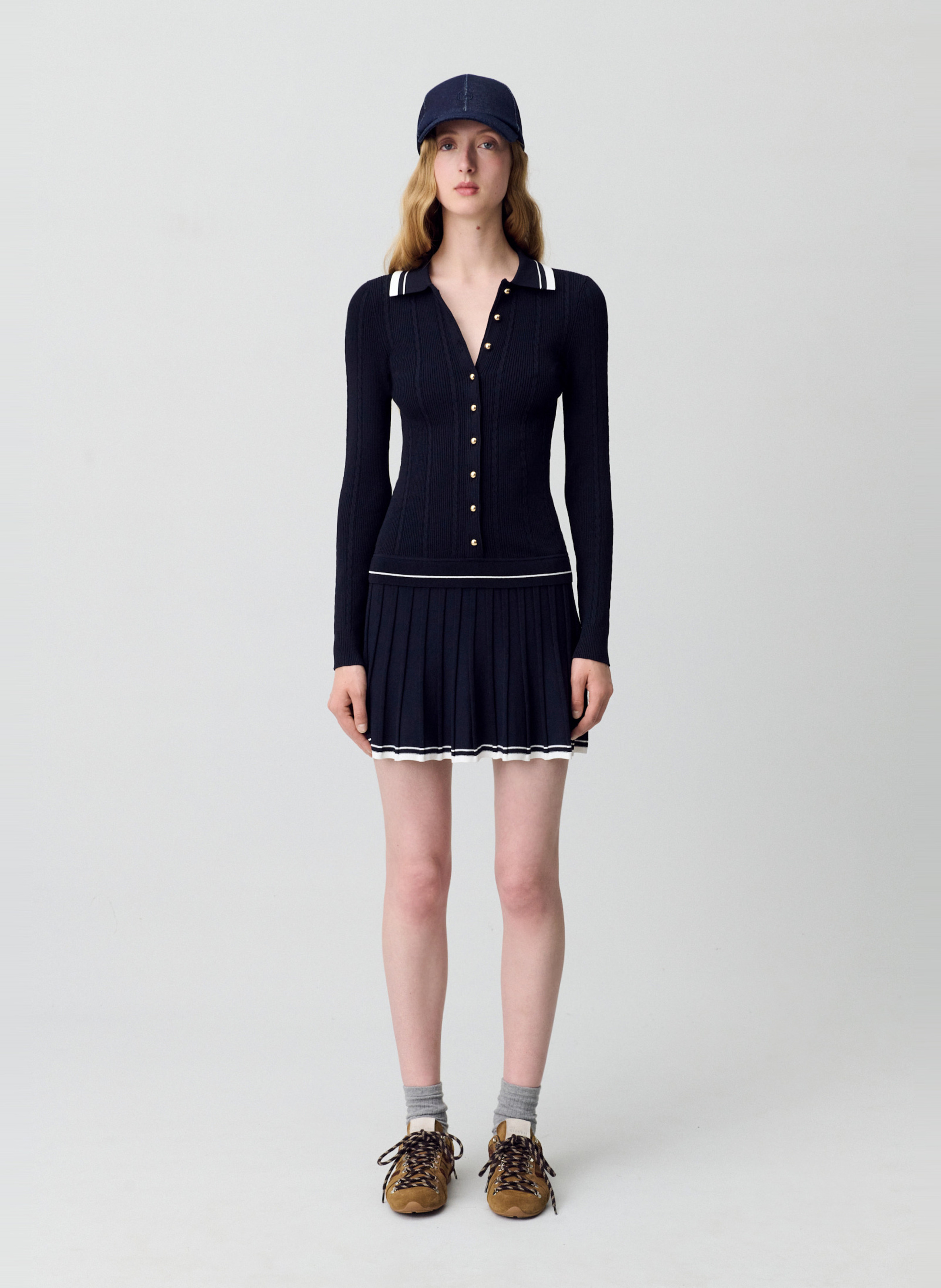 Robe courte col classique marte CLAUDIE PIERLOT Bleu