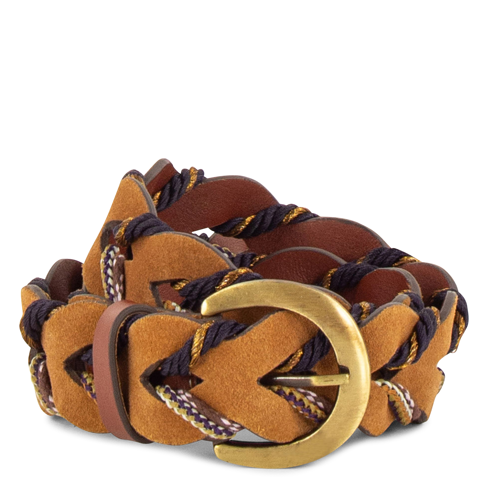 Ceinture en cuir mélangé tosco SESSUN Marron