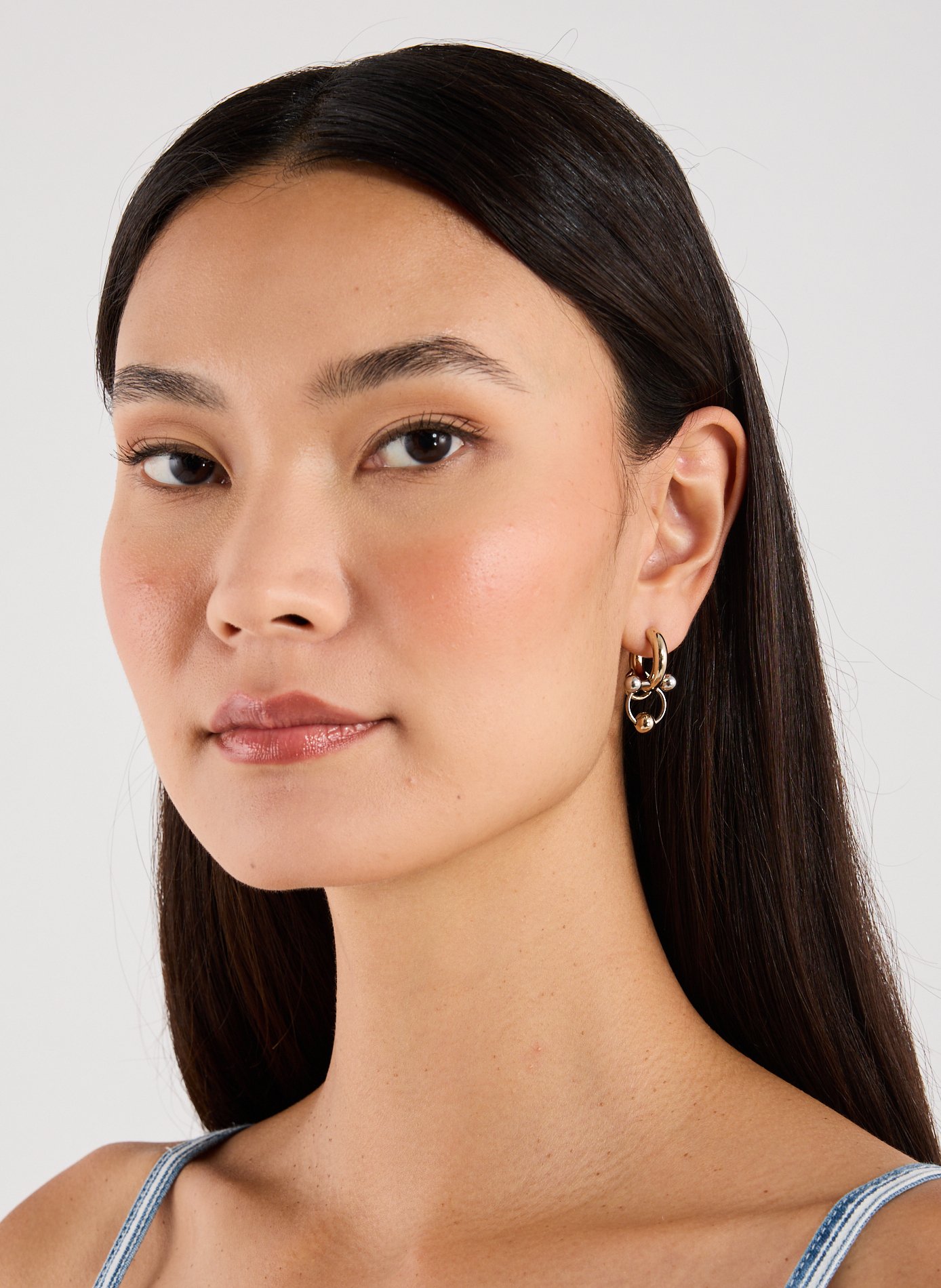 Boucles d'oreilles Faith JUSTINE CLENQUET Doré