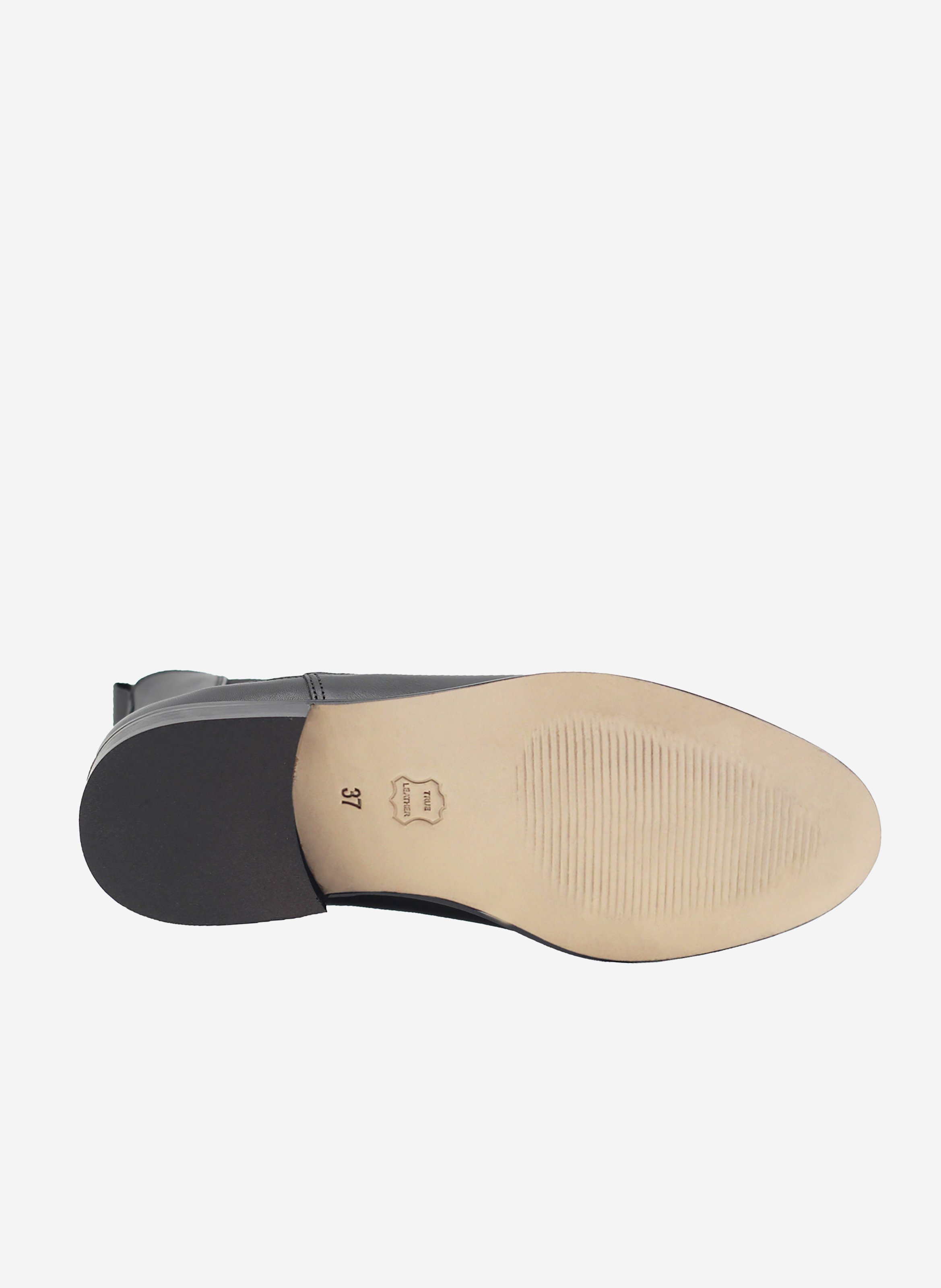 Bottines chelsea cuir lisse JULES & JENN Noir