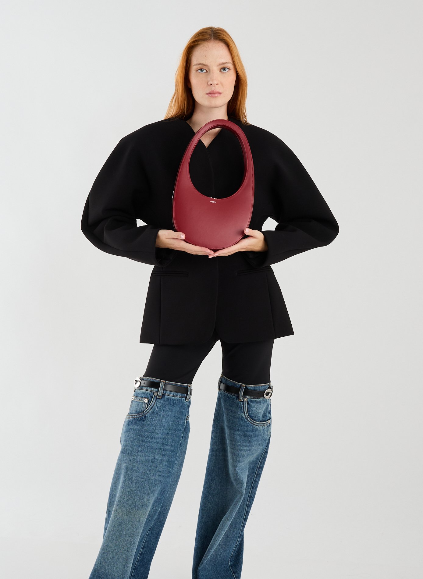 Swipe leather shoulder bag COPERNI Red