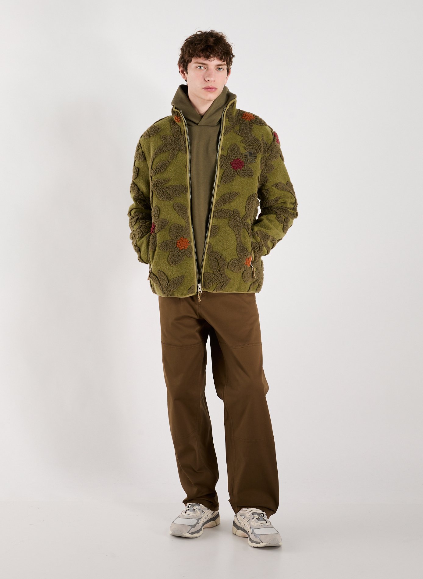 Senonche Jacquard Fleece Jacket FAGUO Green