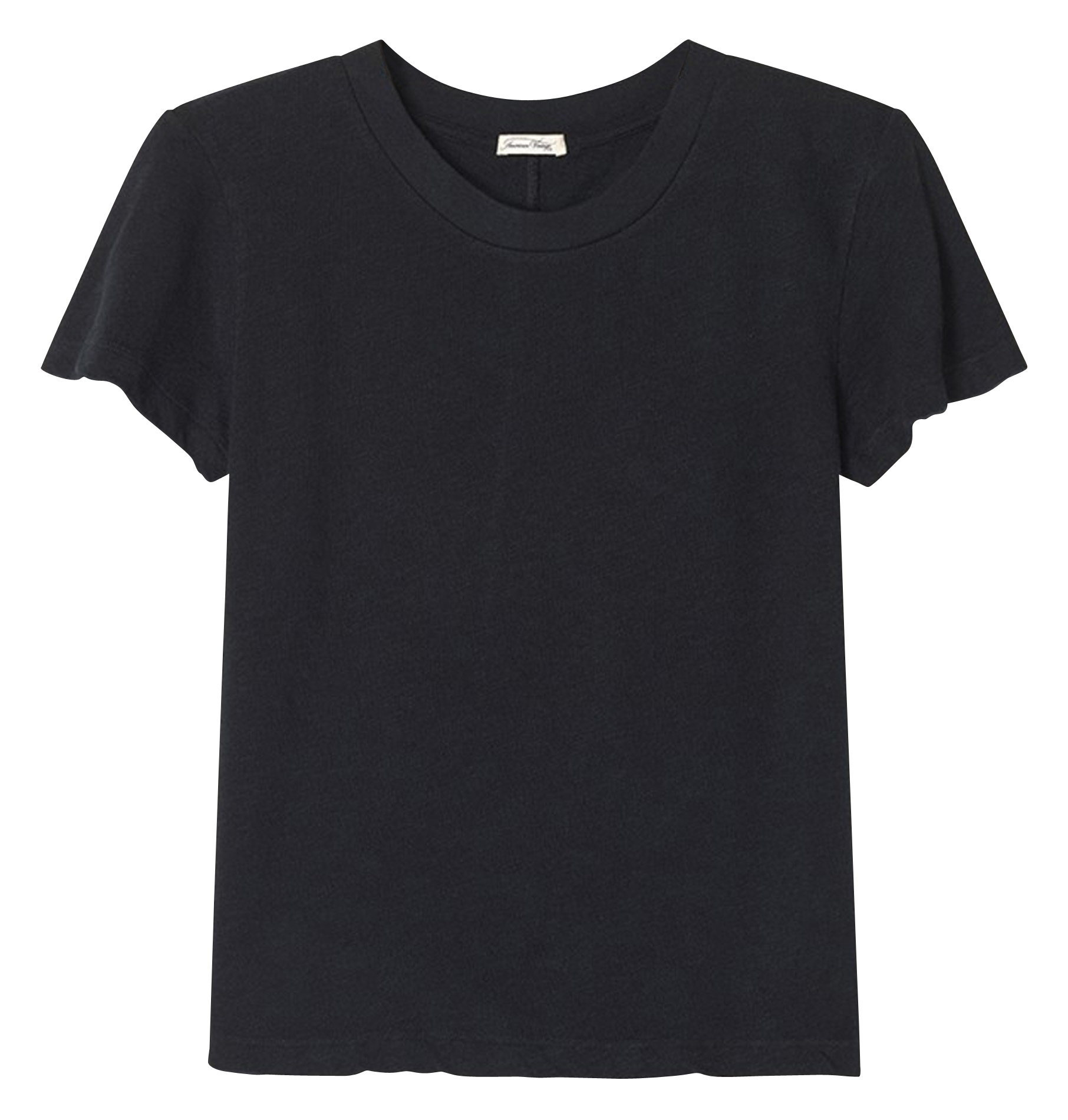 Tee-shirt col rond droit en coton sonoma AMERICAN VINTAGE Noir