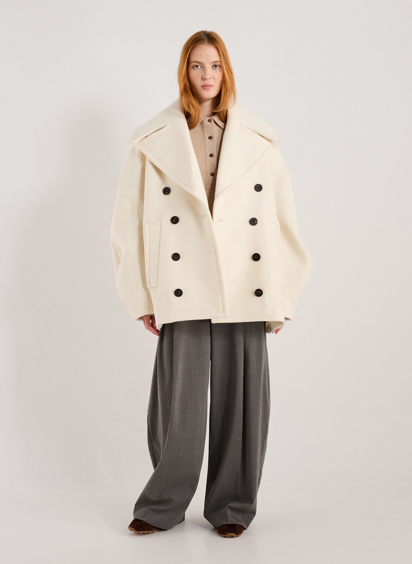 Oversized blazer coat JACQUEMUS White