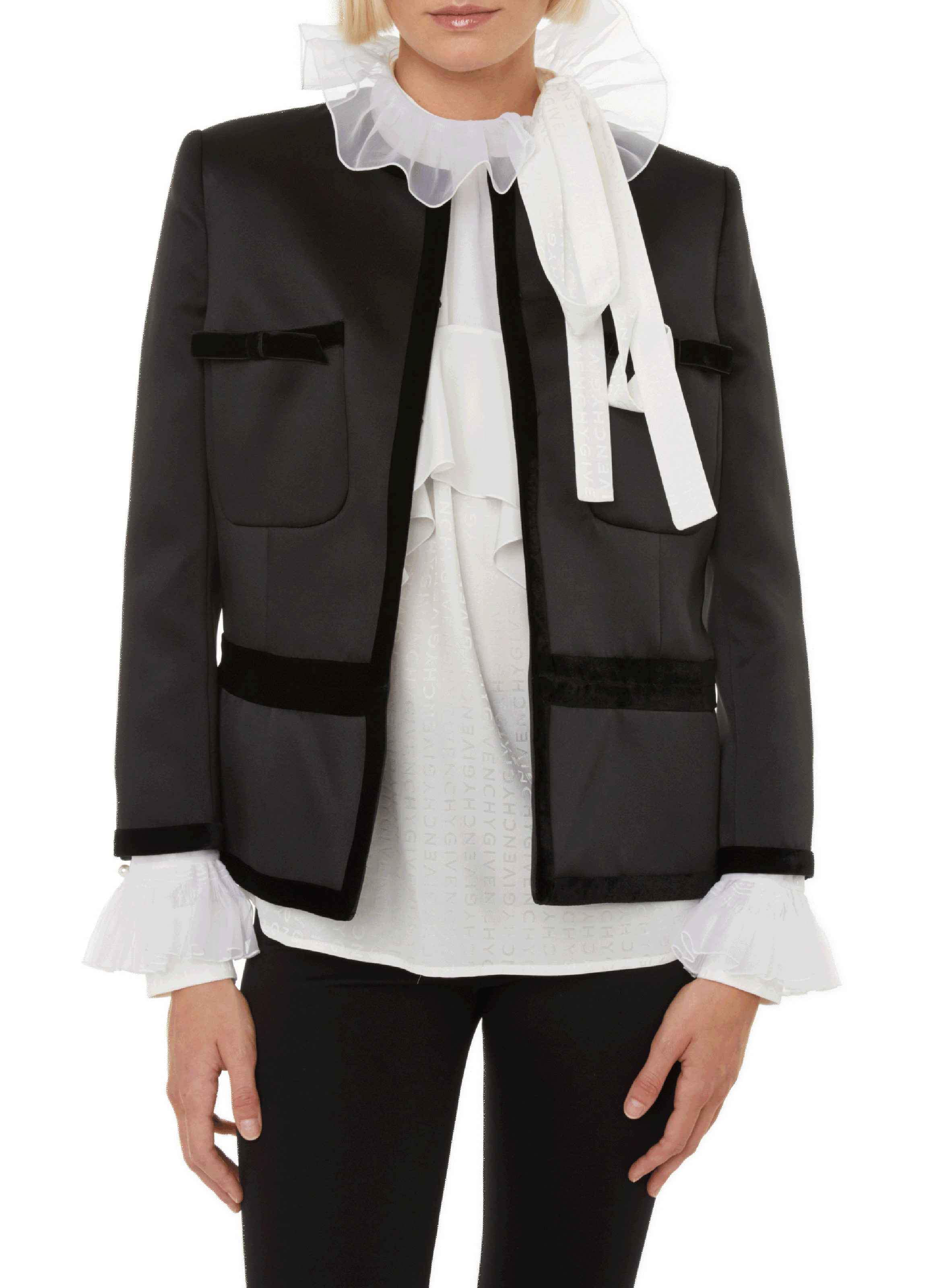GIVENCHY Veste satinée Noir