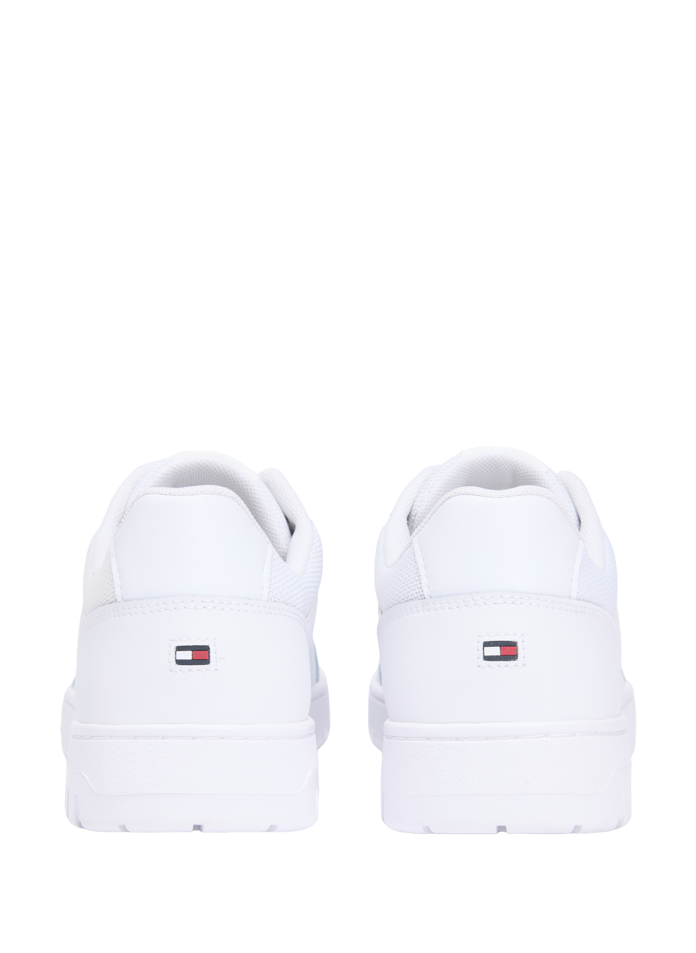 Basket en cuir de vache mélangé TOMMY HILFIGER Blanc