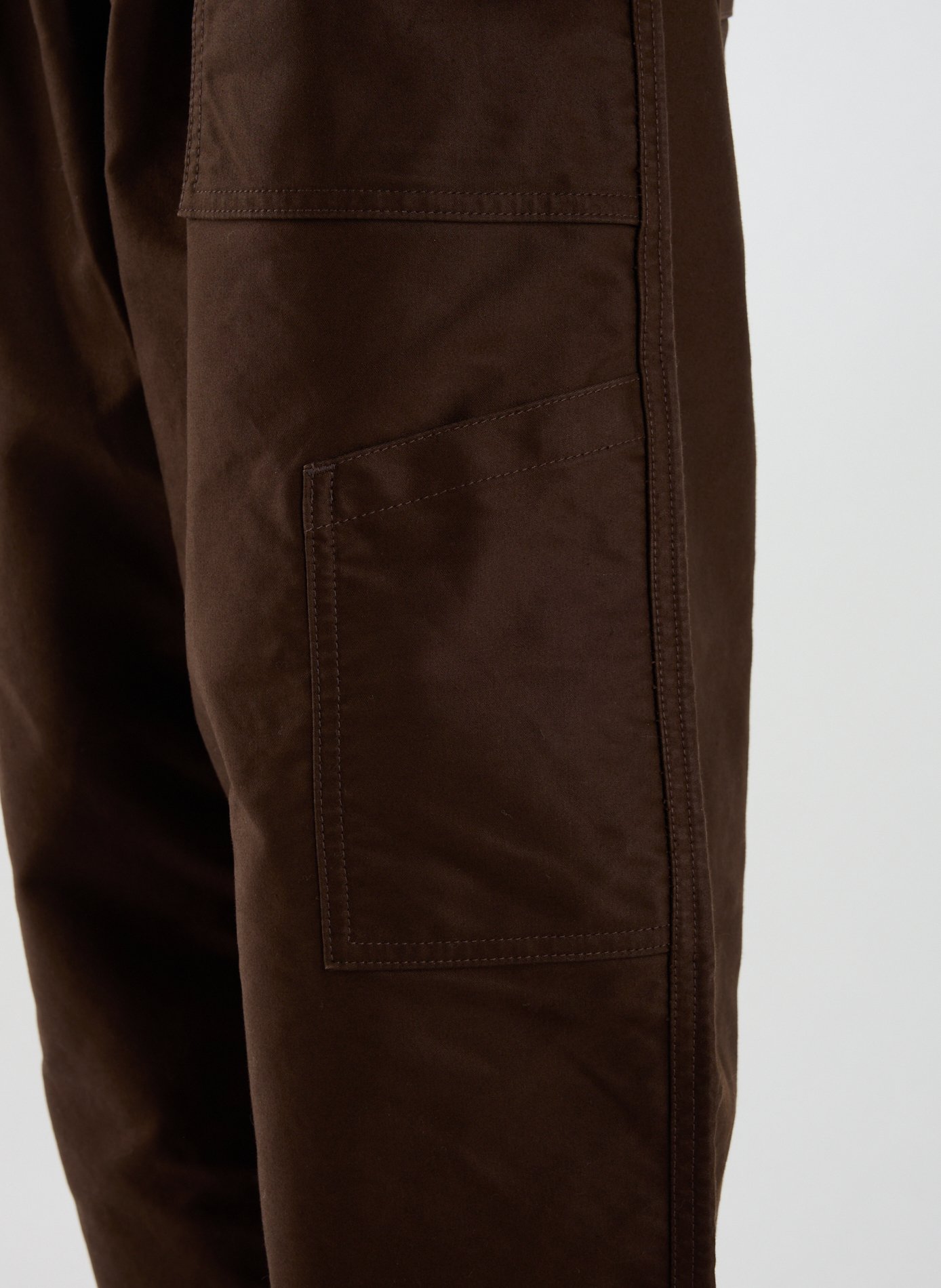 Pantalon ample en coton Marron