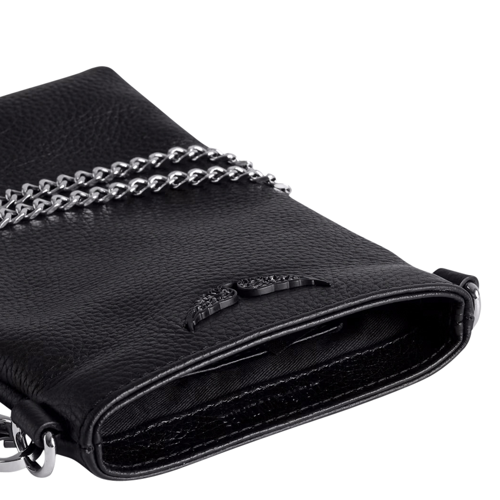 Sac bandoulière en cuir rock ZADIG&VOLTAIRE Noir