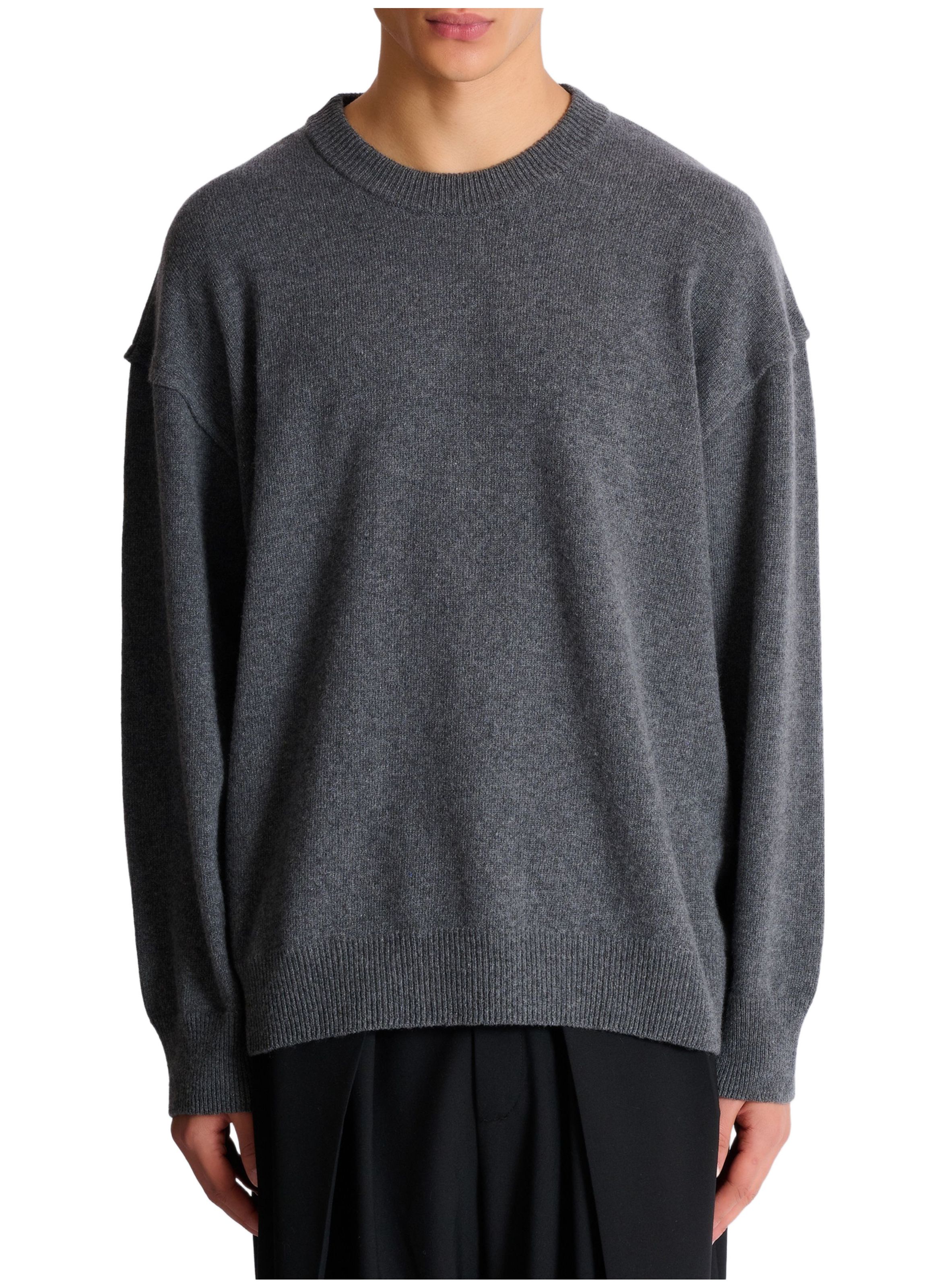 Sweatshirt en éco-cachemire BALMAIN Gris