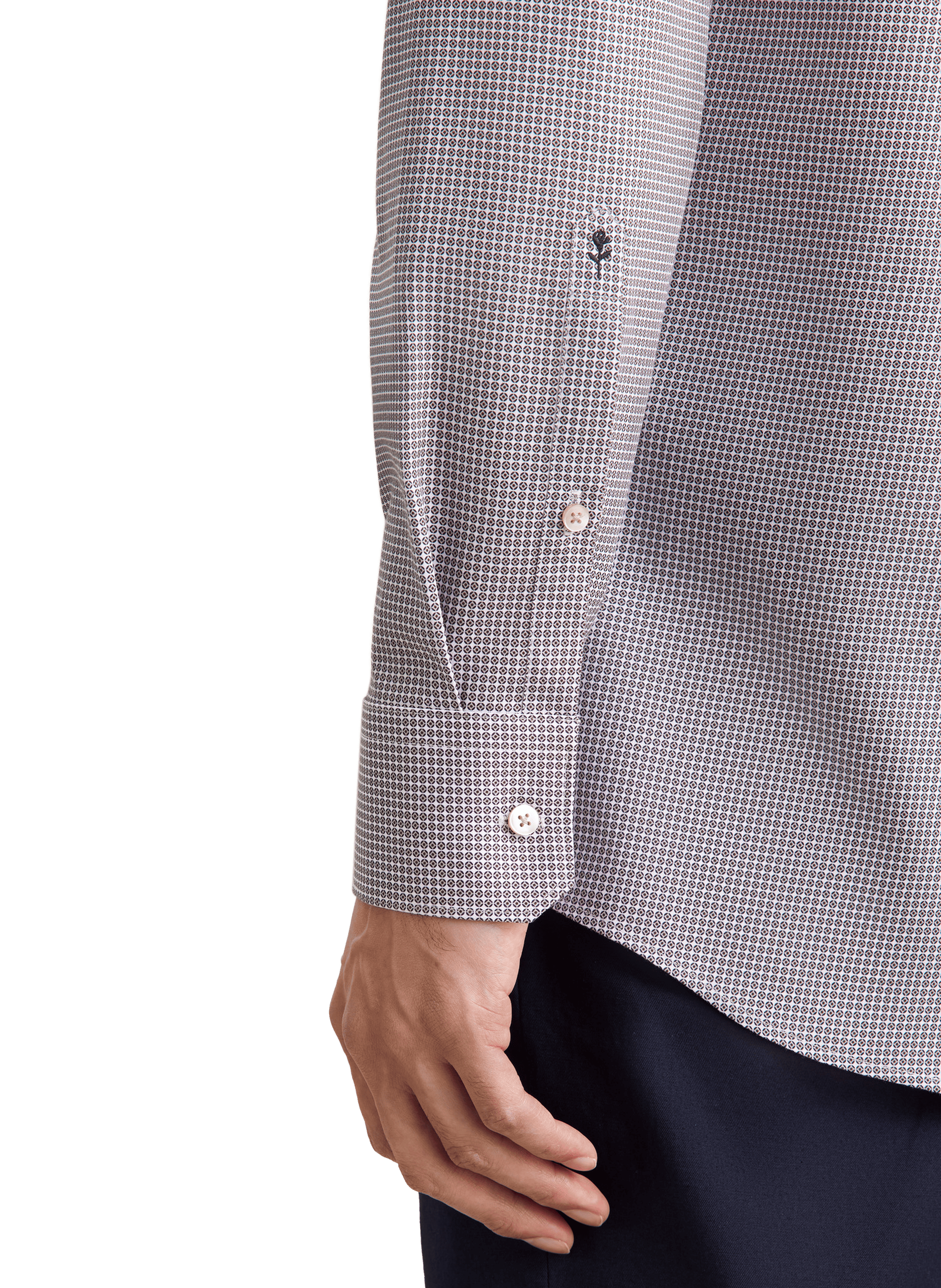 Chemise imprimée en coton SEIDENSTICKER Beige