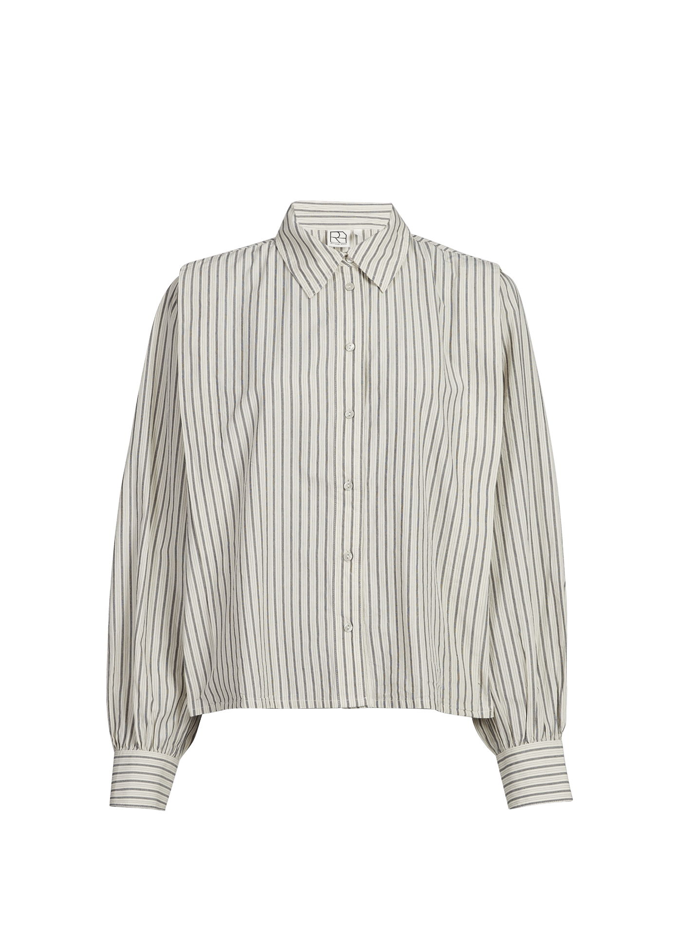 Rouellen striped cotton shirt ROUGE EDIT Beige
