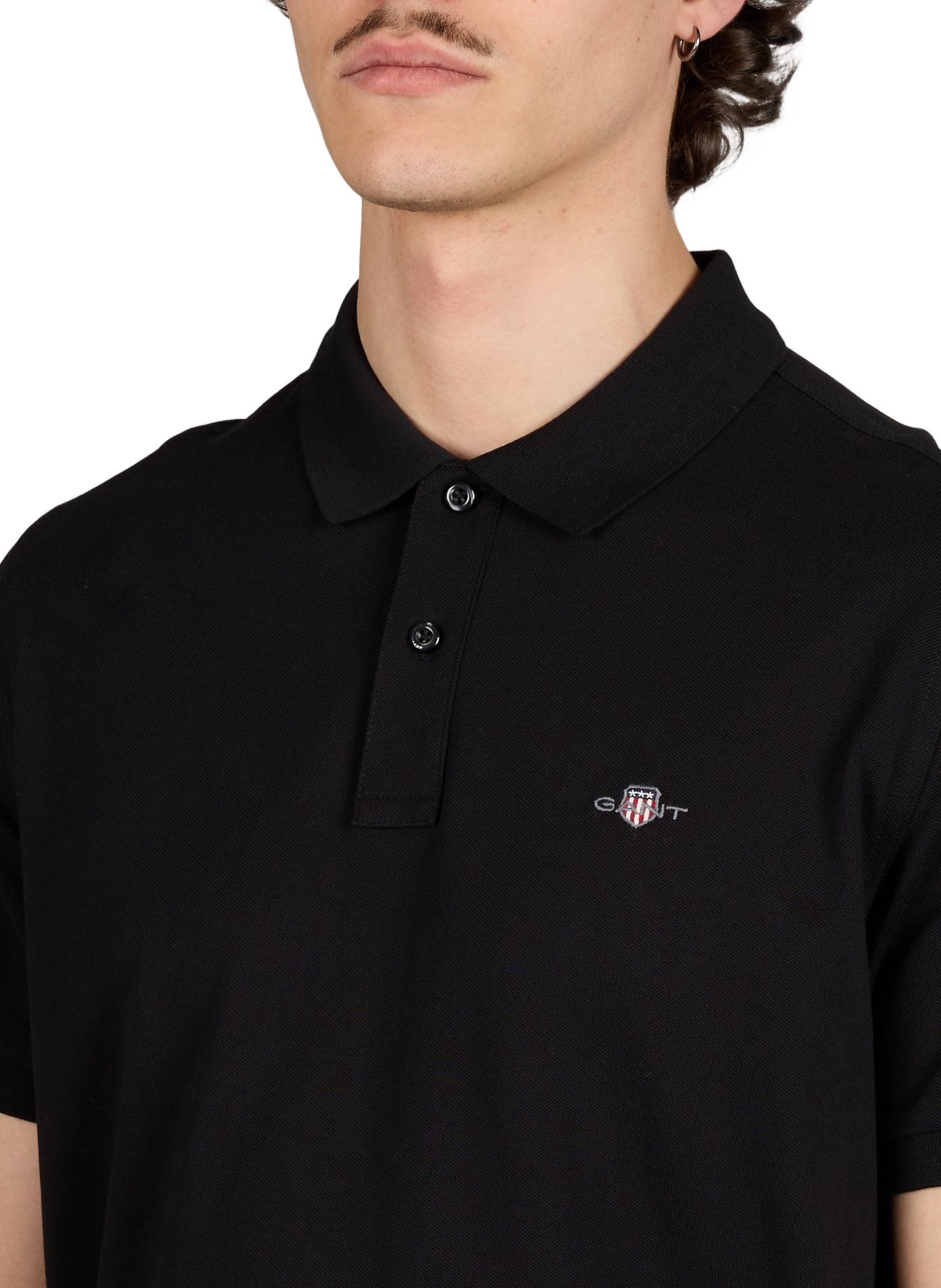  Cotton polo shirt  GANT Black
