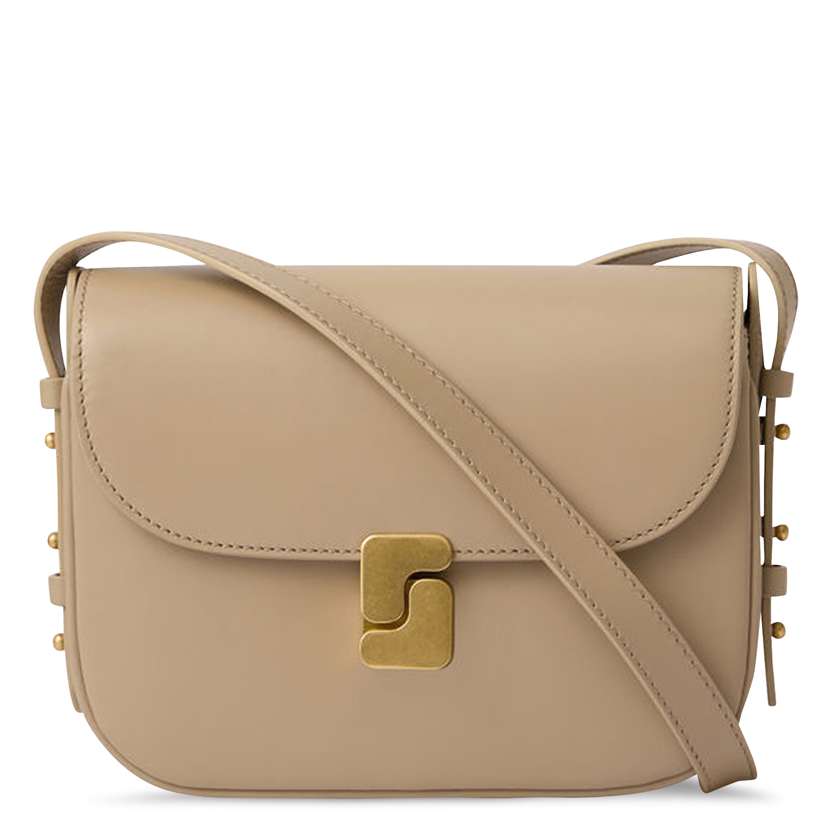 Sac bandoulière en cuir bellissima mini SOEUR Beige
