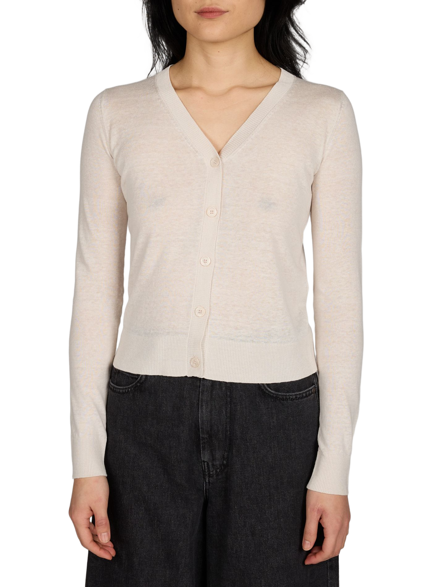 Silk and linen cardigan MAX MARA WEEK END Beige