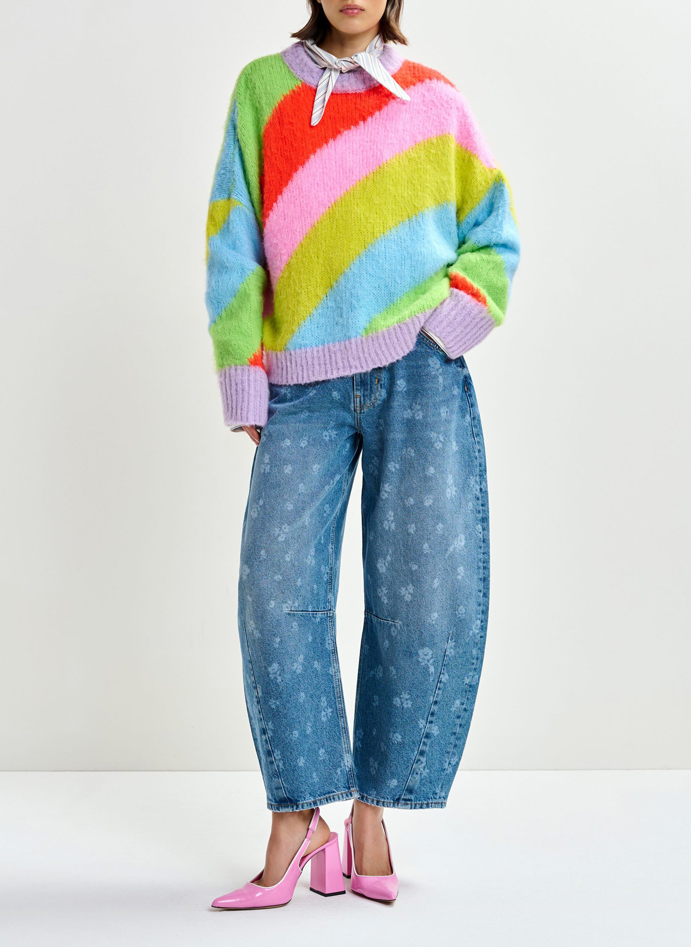 Jean ballon en coton jo1 ESSENTIEL ANTWERP Bleu