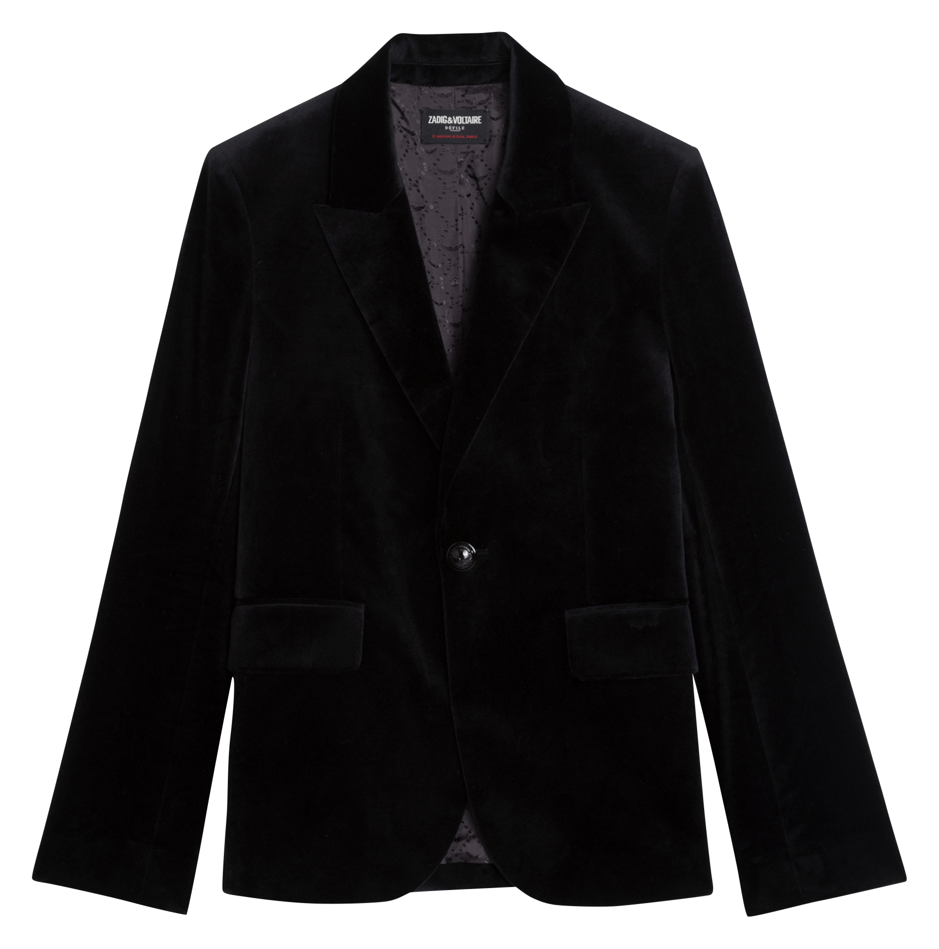 Blazer velours en coton vavy ZADIG&VOLTAIRE Noir