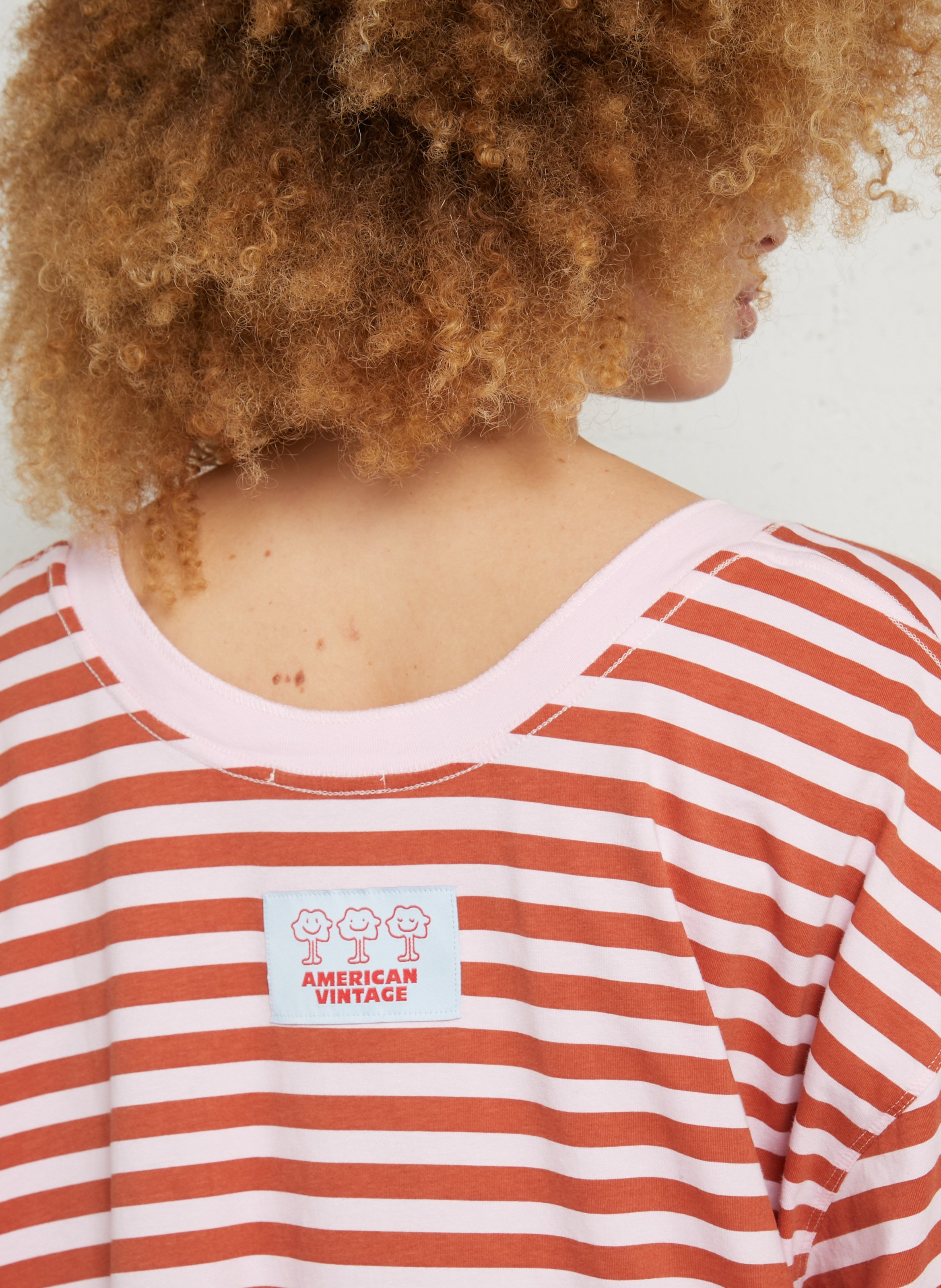 T-shirt oversize en coton gixy AMERICAN VINTAGE Rouge