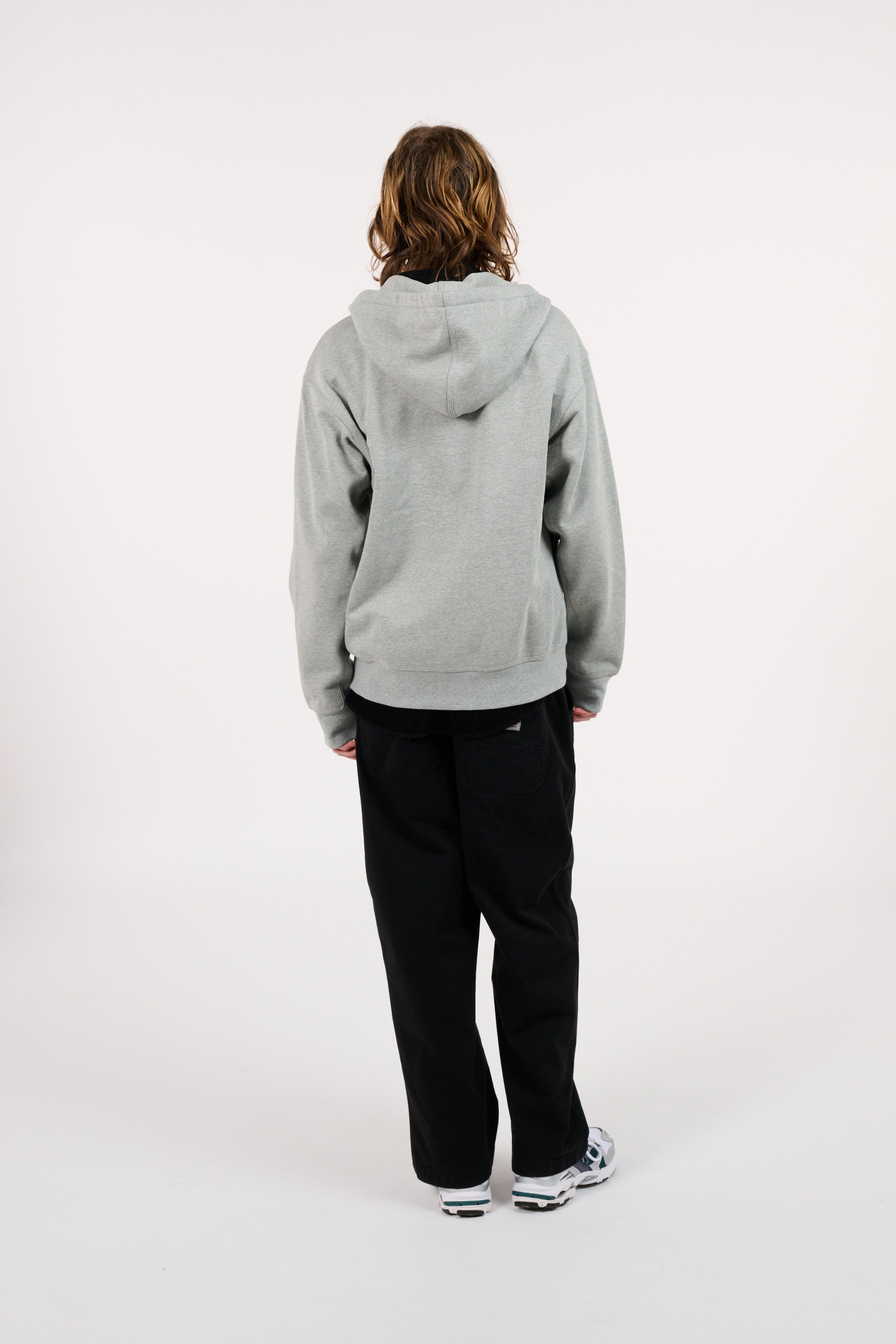 Sweatshirt zippé hooded american script CARHARTT WIP Gris