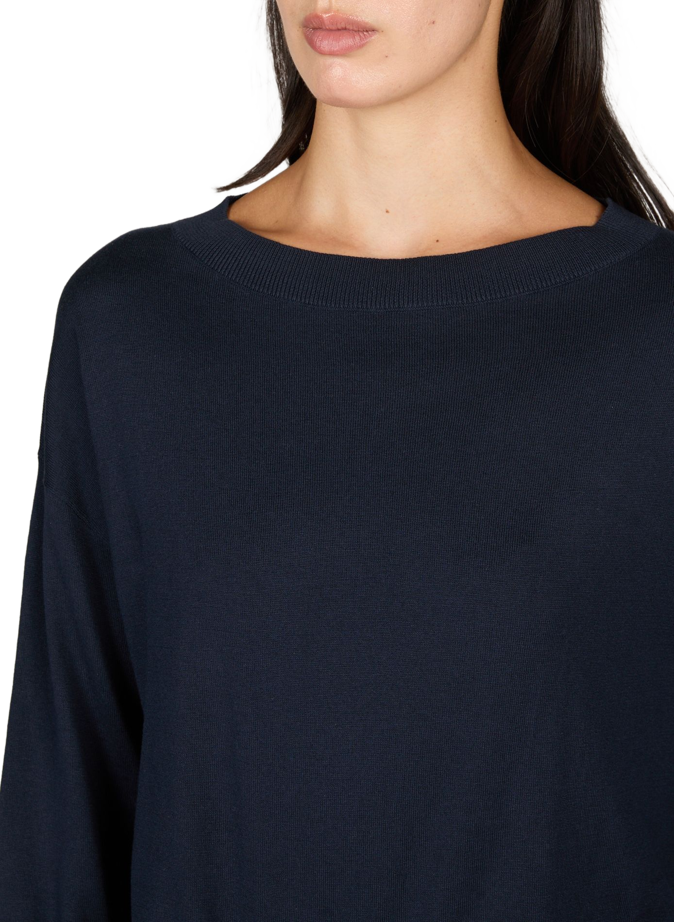 Round neck sweater in silk and cotton MAX MARA WEEK END Blue