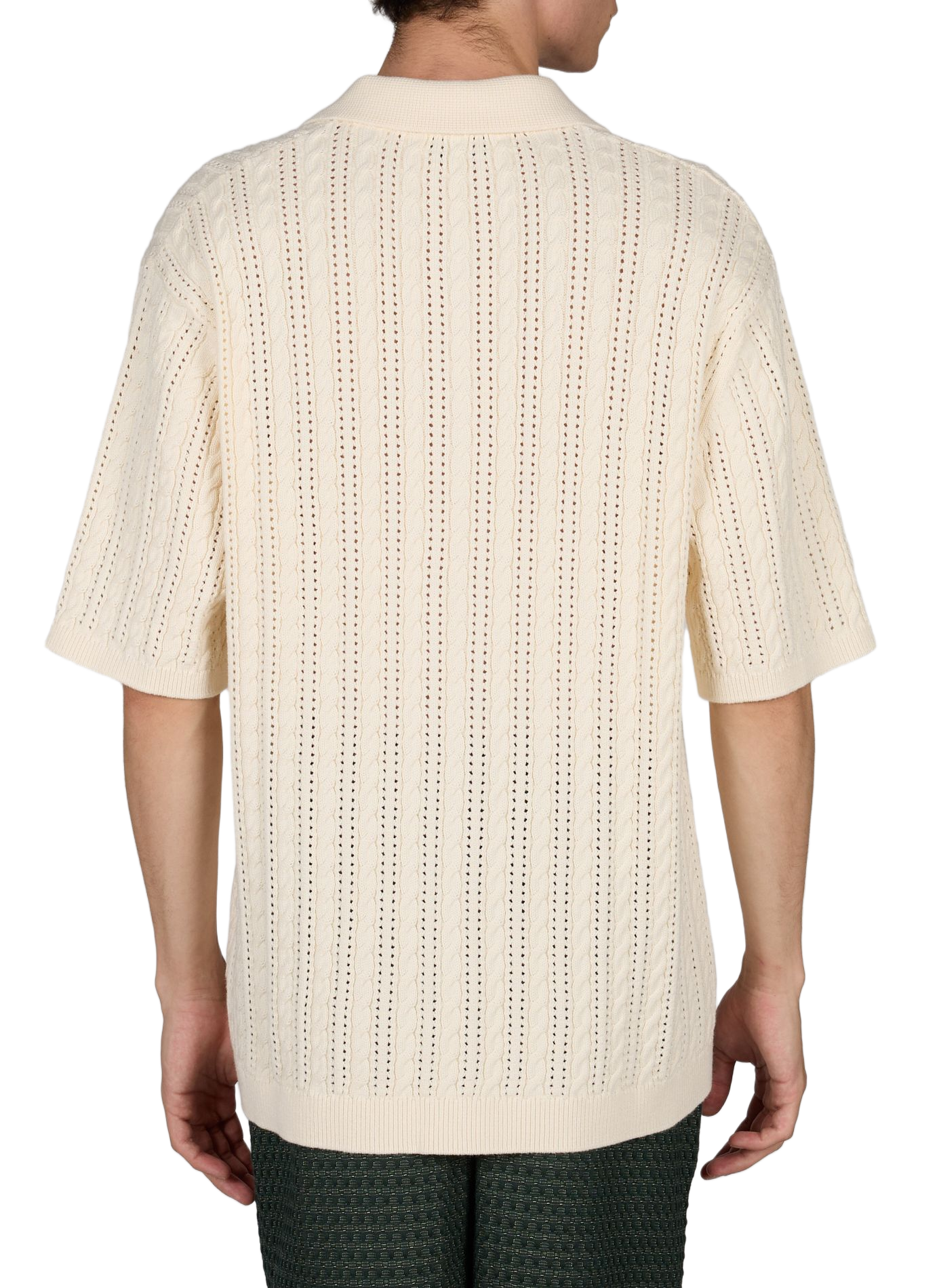 Straight cotton knit shirt LES DEUX White