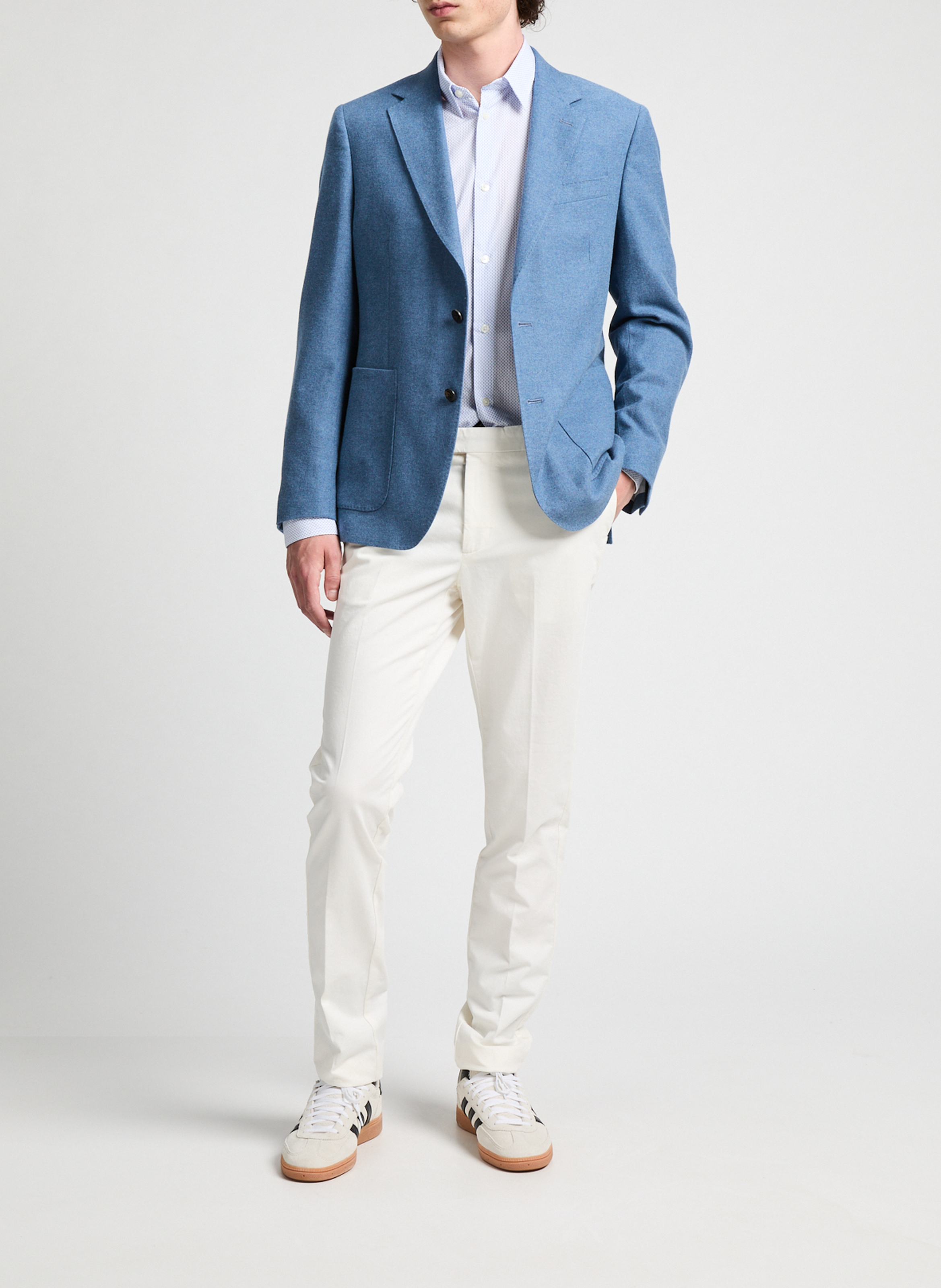 Chemise à motif en coton  AU PRINTEMPS PARIS Bleu