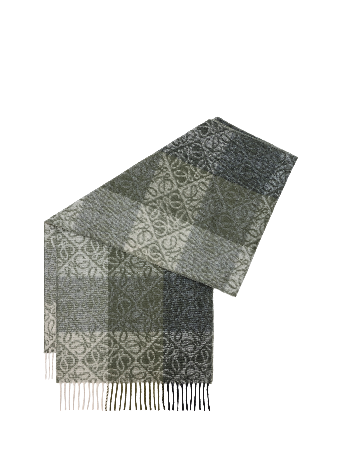 Anagram wool and cashmere scarf LOEWE Green