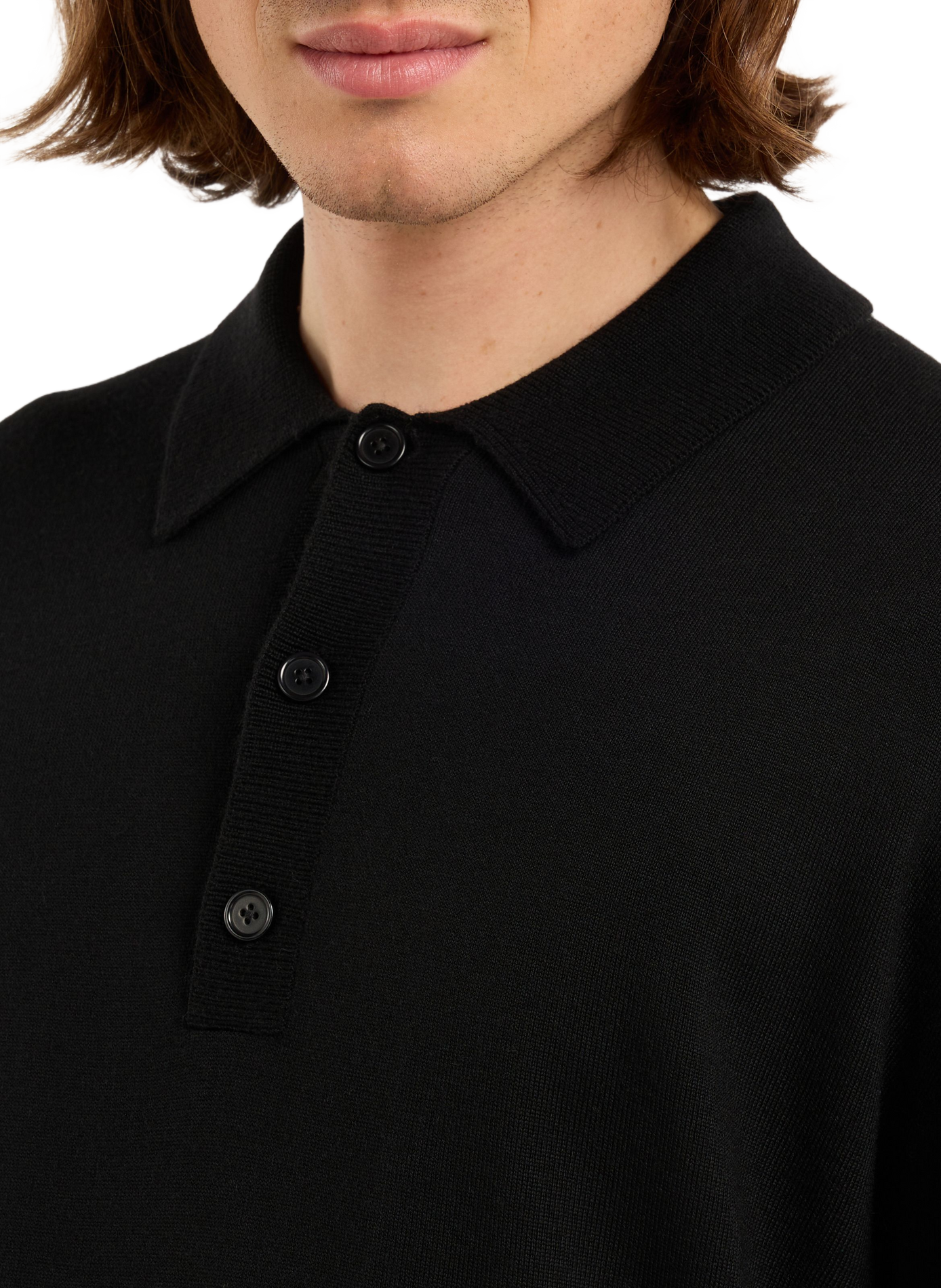 Pull Arnau en laine mérinos  | Noir SAISON 1865 Homme