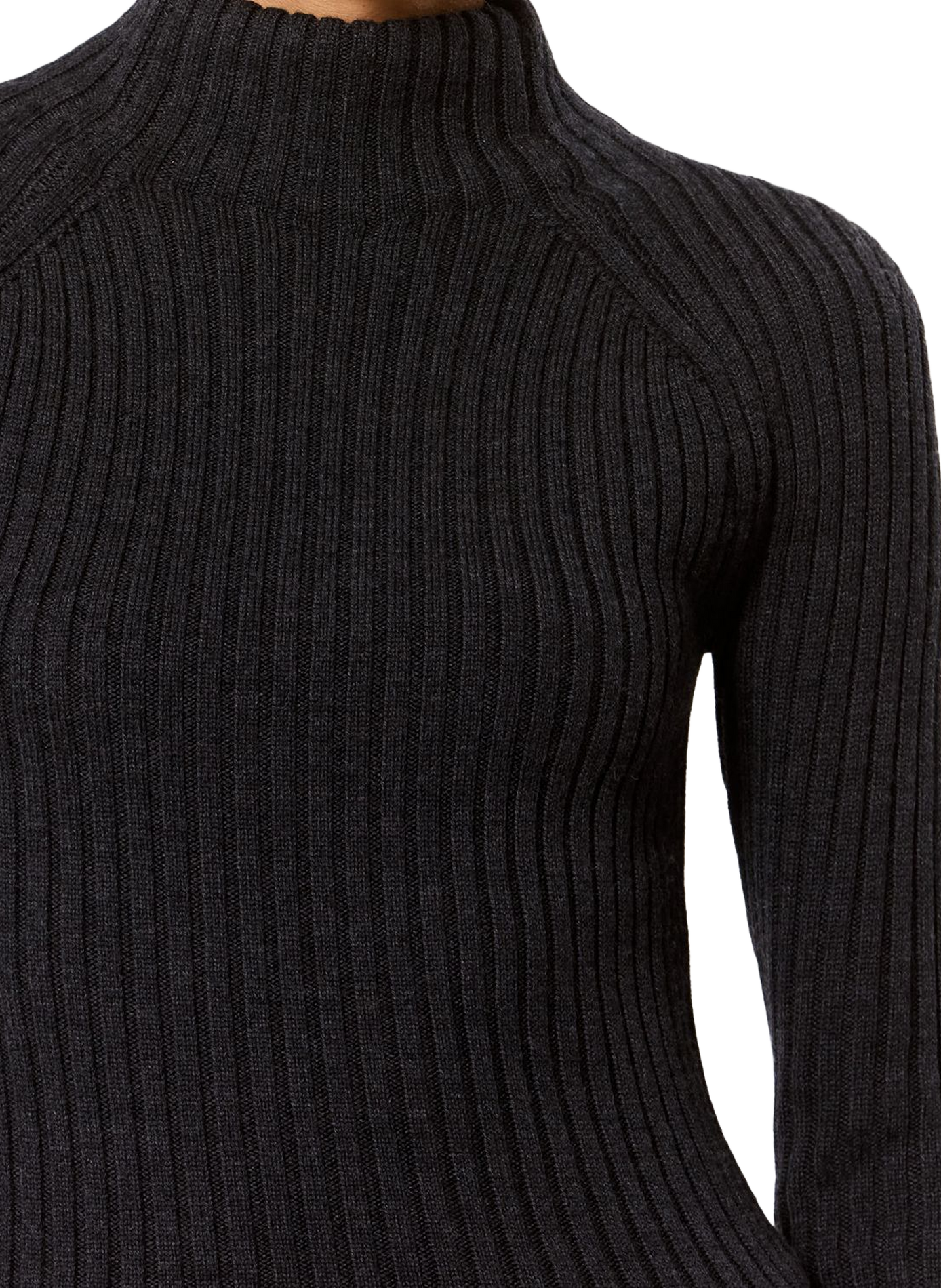 Pullover aus gerippter Merinowolle ISABEL MARANT Grau