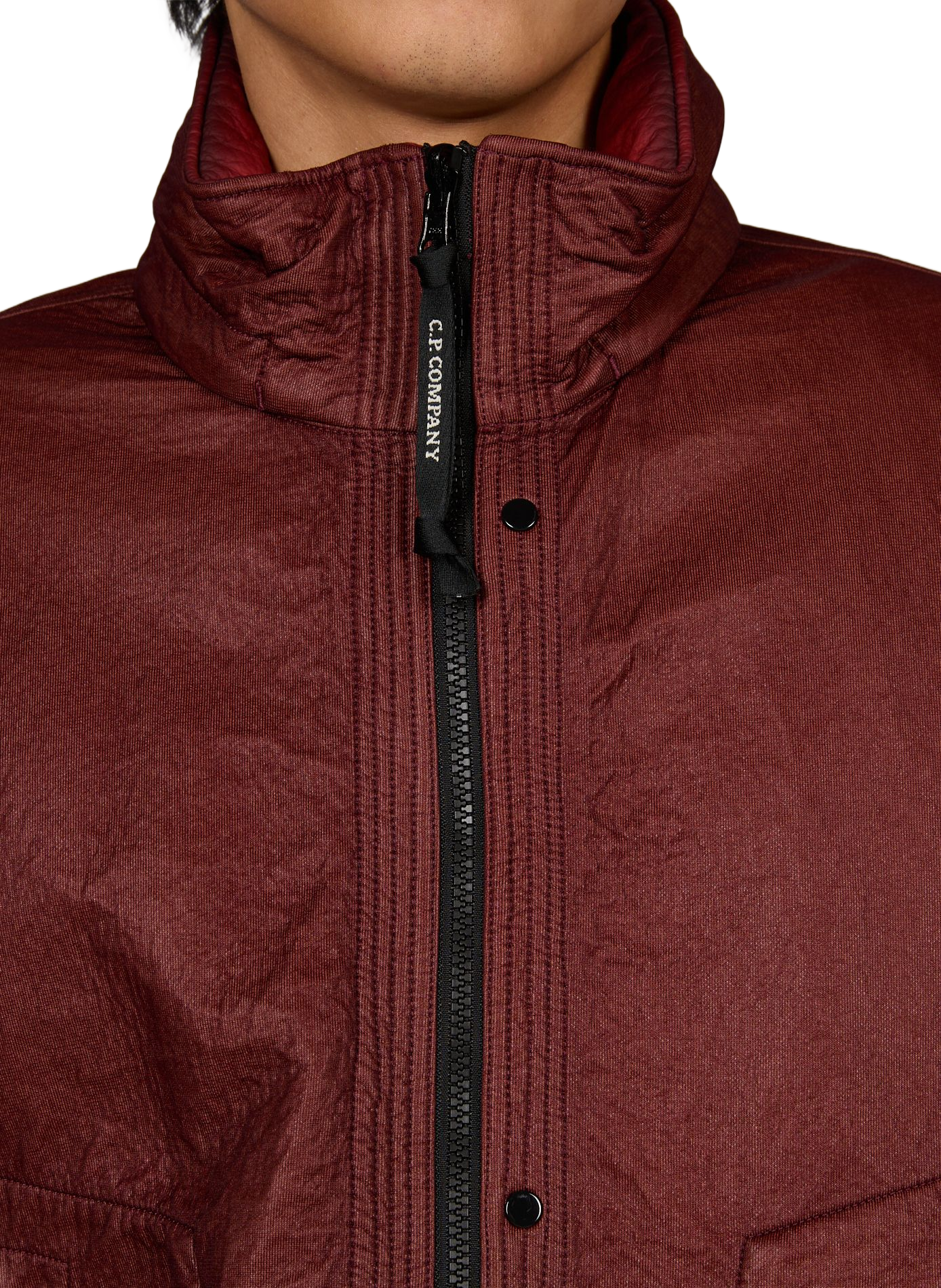 Blouson à capuche réversible CP COMPANY Rouge