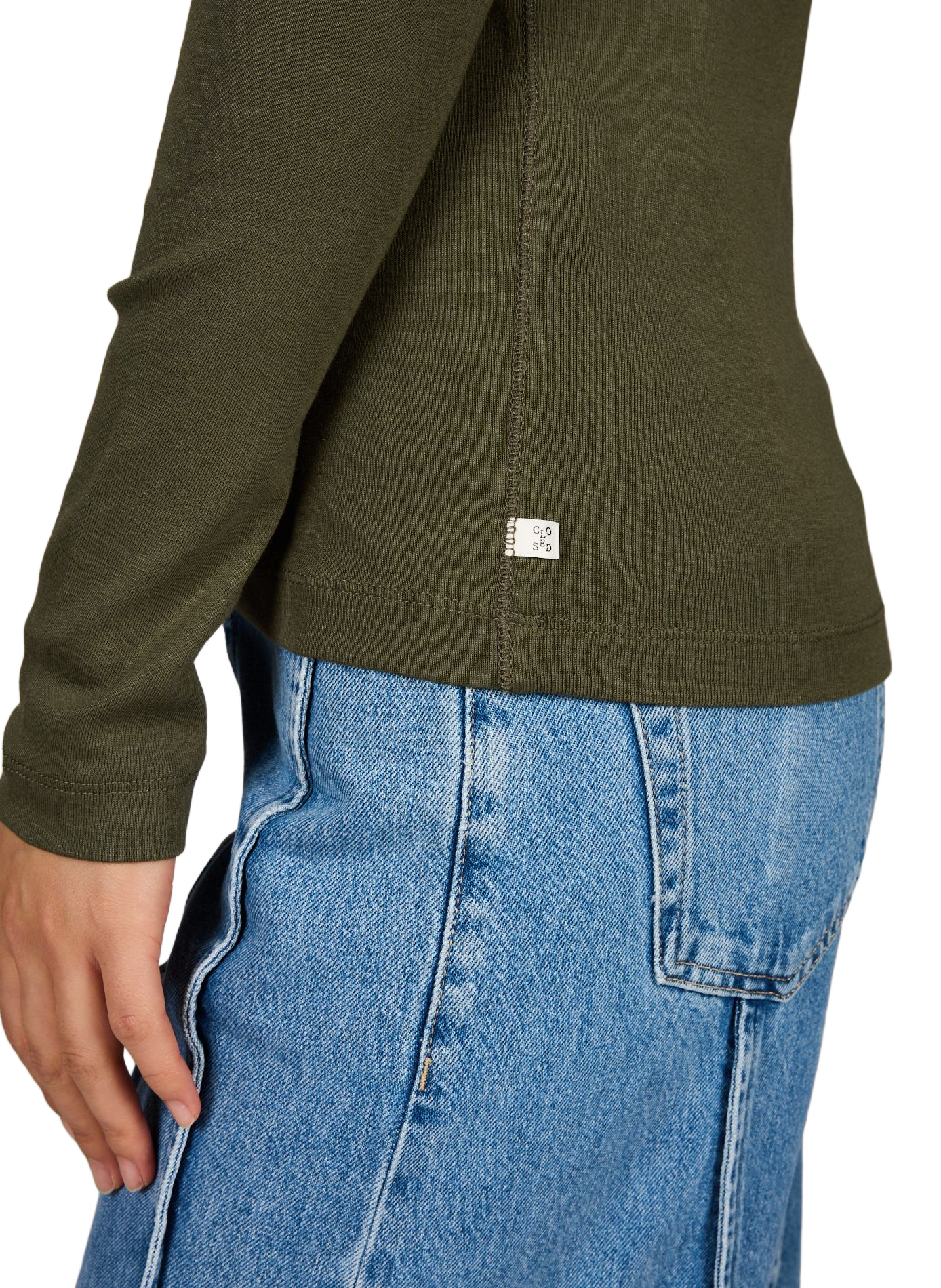 Logo-T-Shirt CLOSED Grun