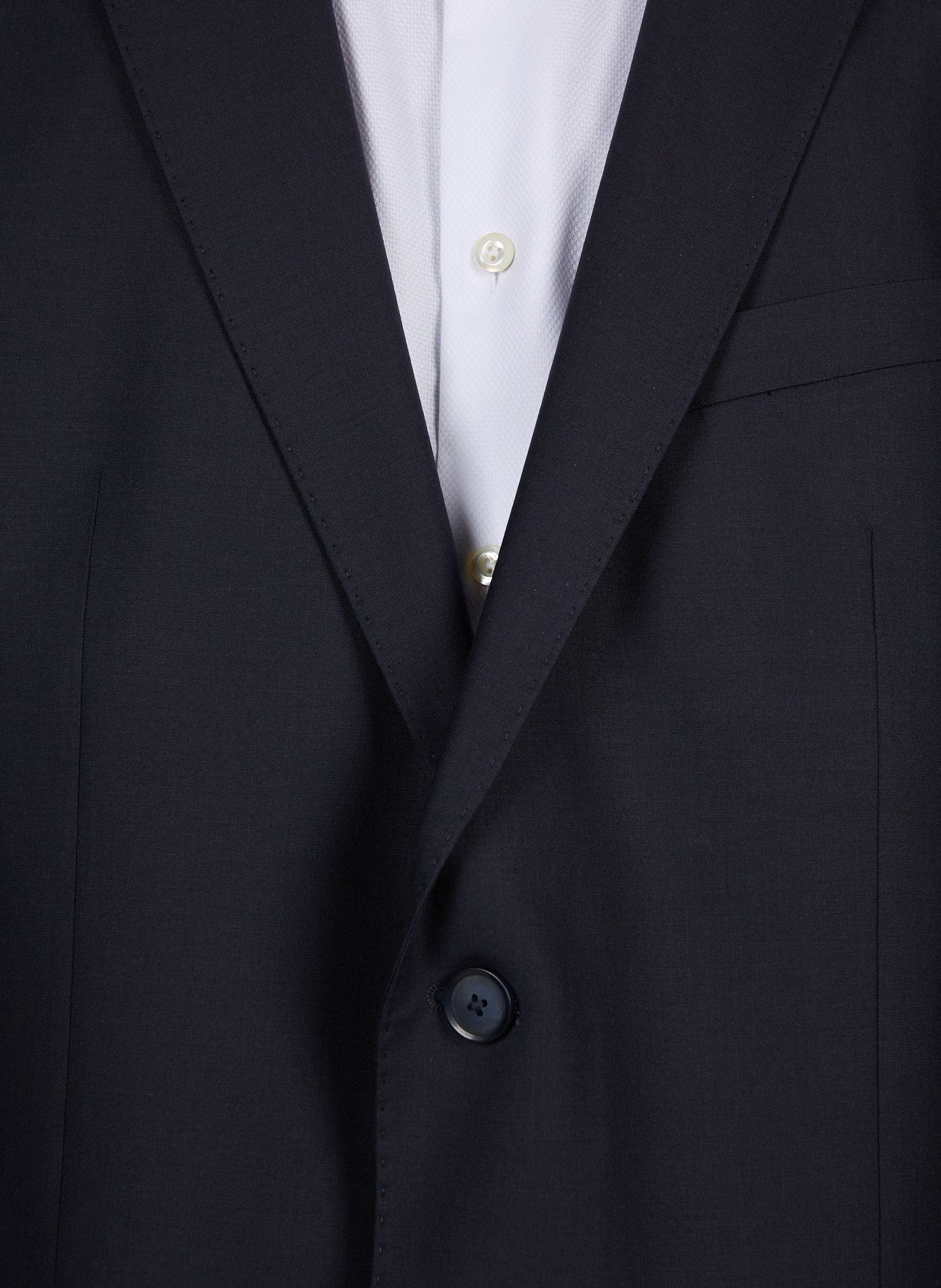 Blazer uni en laine vierge mélangée  PIERRE CARDIN Bleu