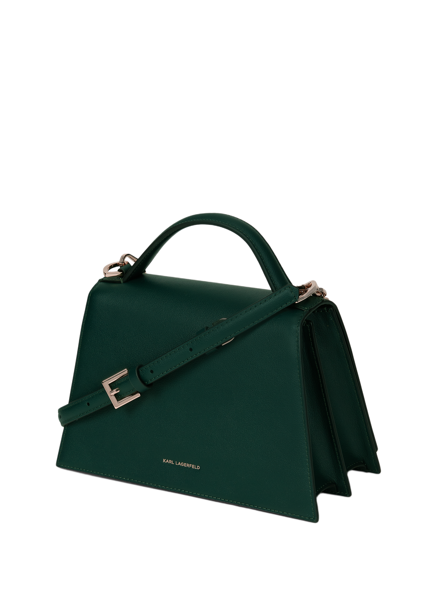 Leren handtas KARL LAGERFELD Groen