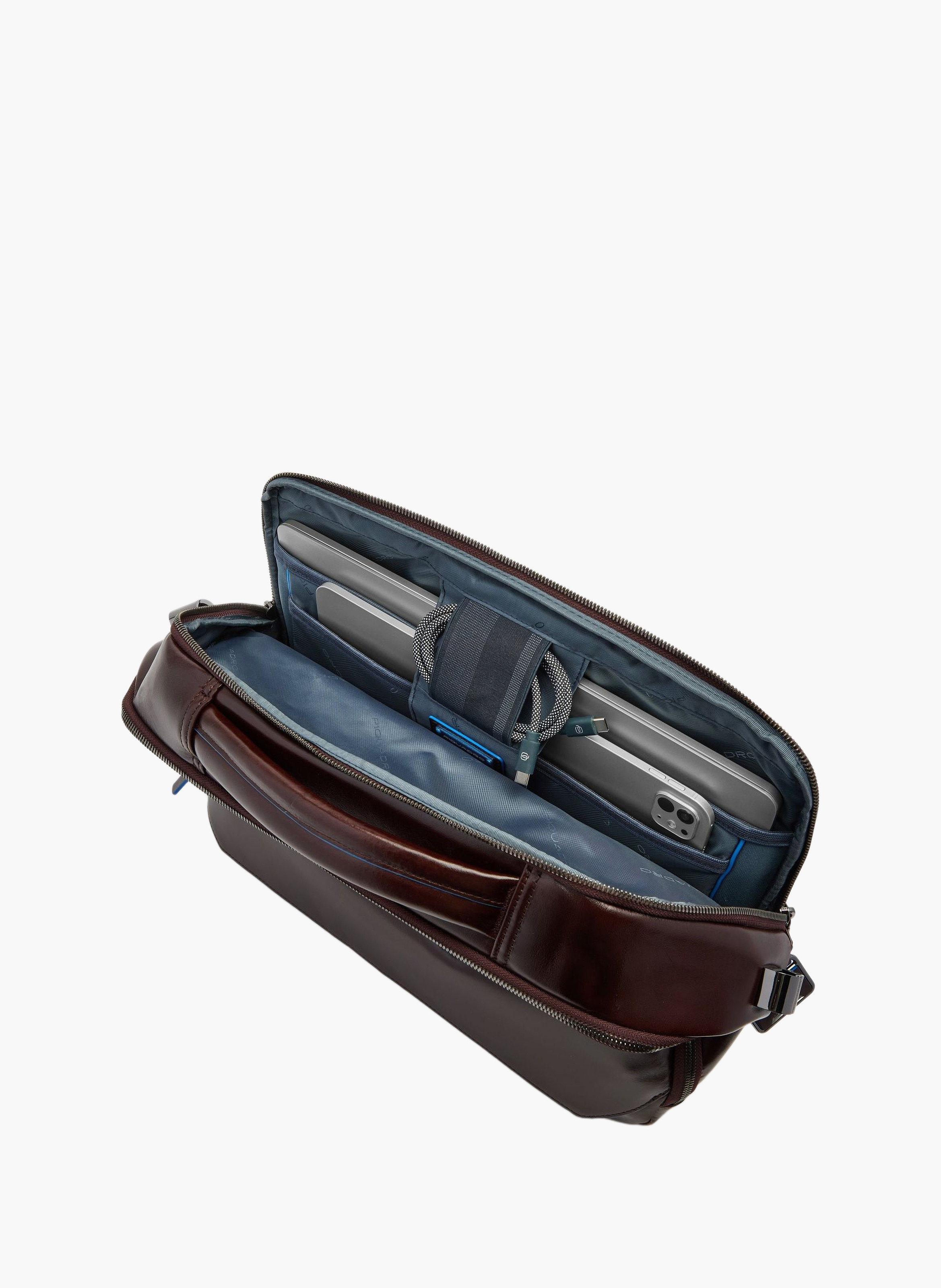 Sac à ordinateur 15,6" personnalisable PIQUADRO Marron
