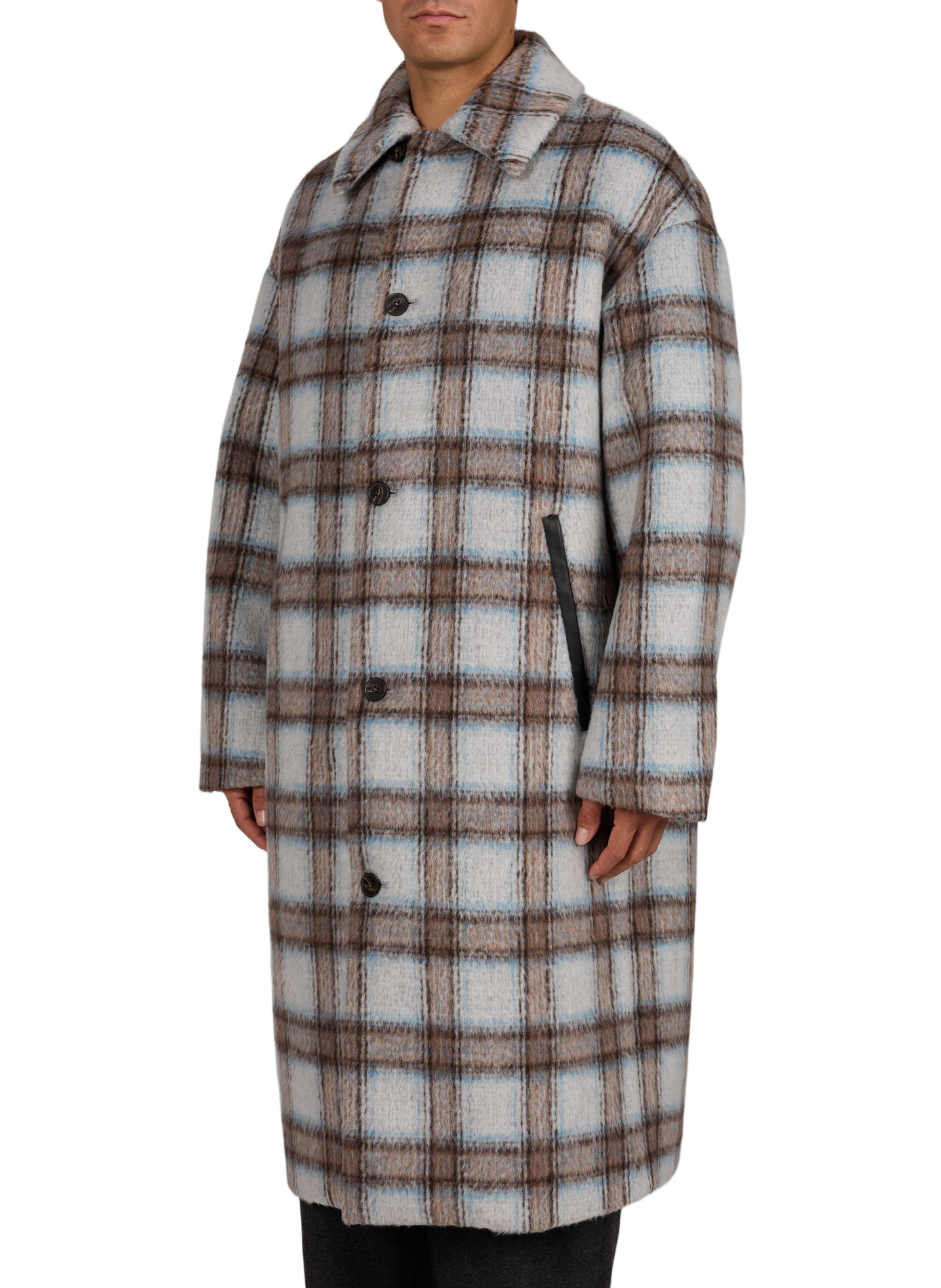 Mid-length straight coat with a classic collar ENTIRE STUDIOS Multicolour