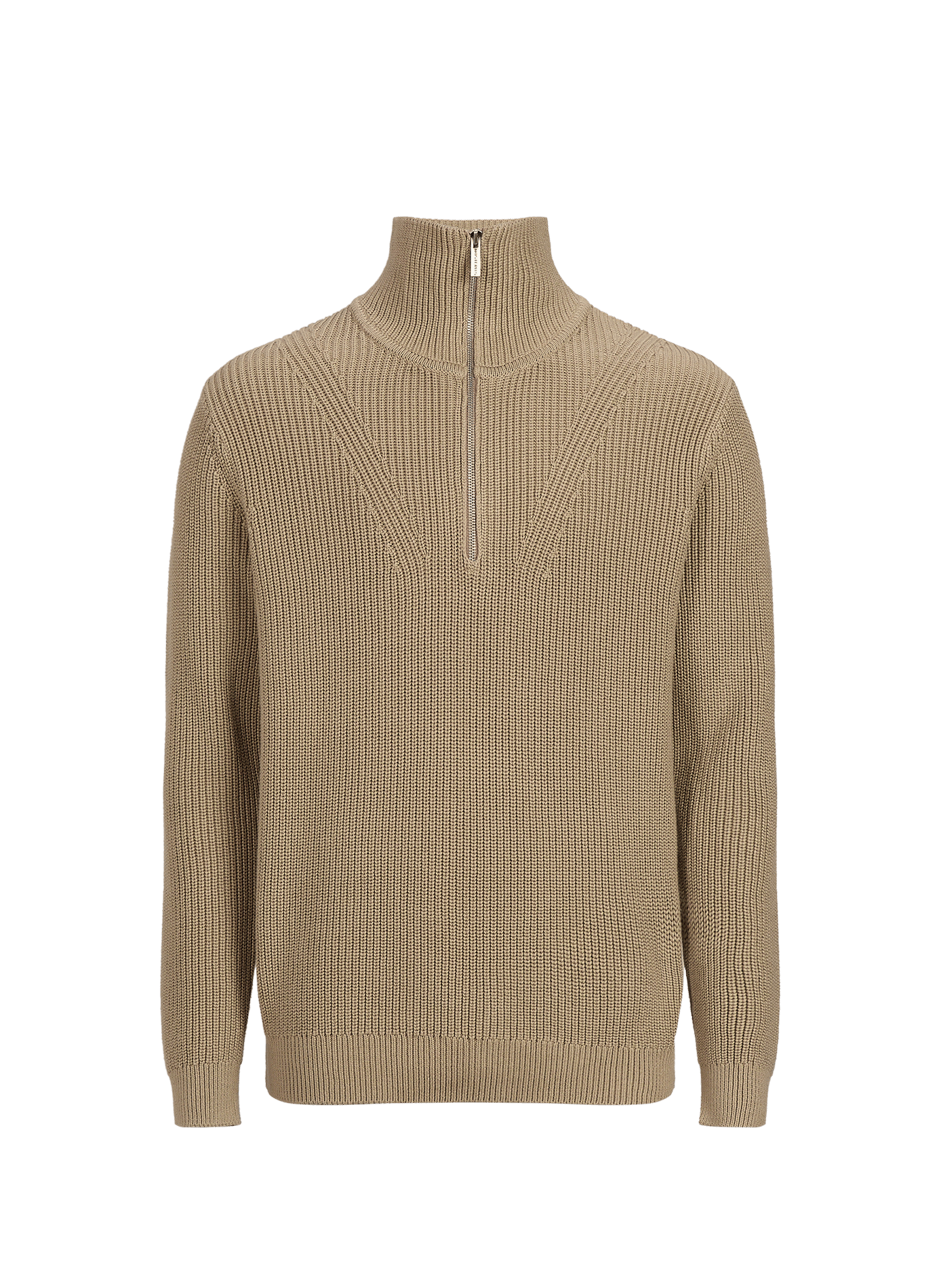 Pull ample col zippé uni STRELLSON Beige