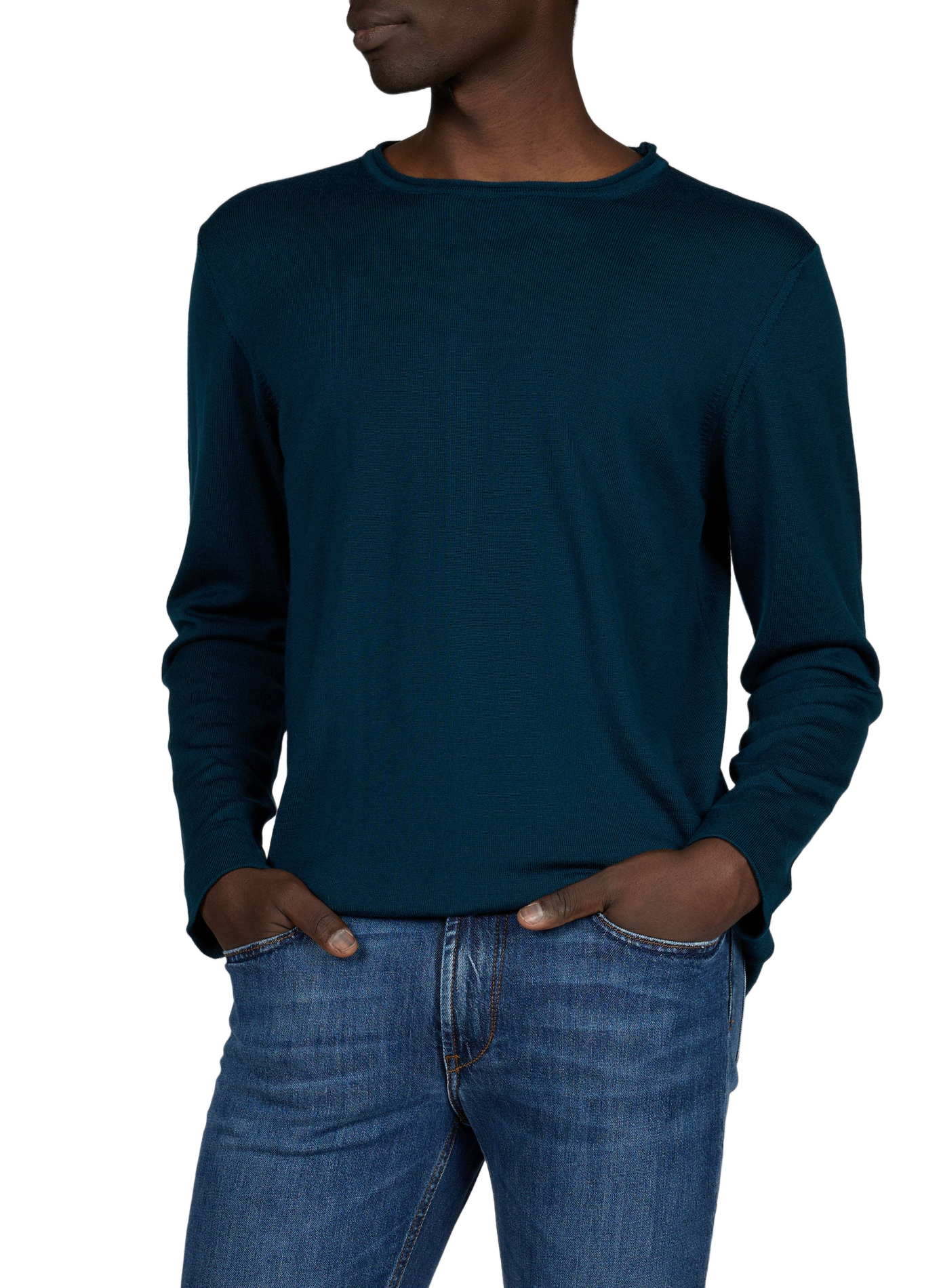 Straight-cut Giulio wool sweater | Blue LAFAURIE Men