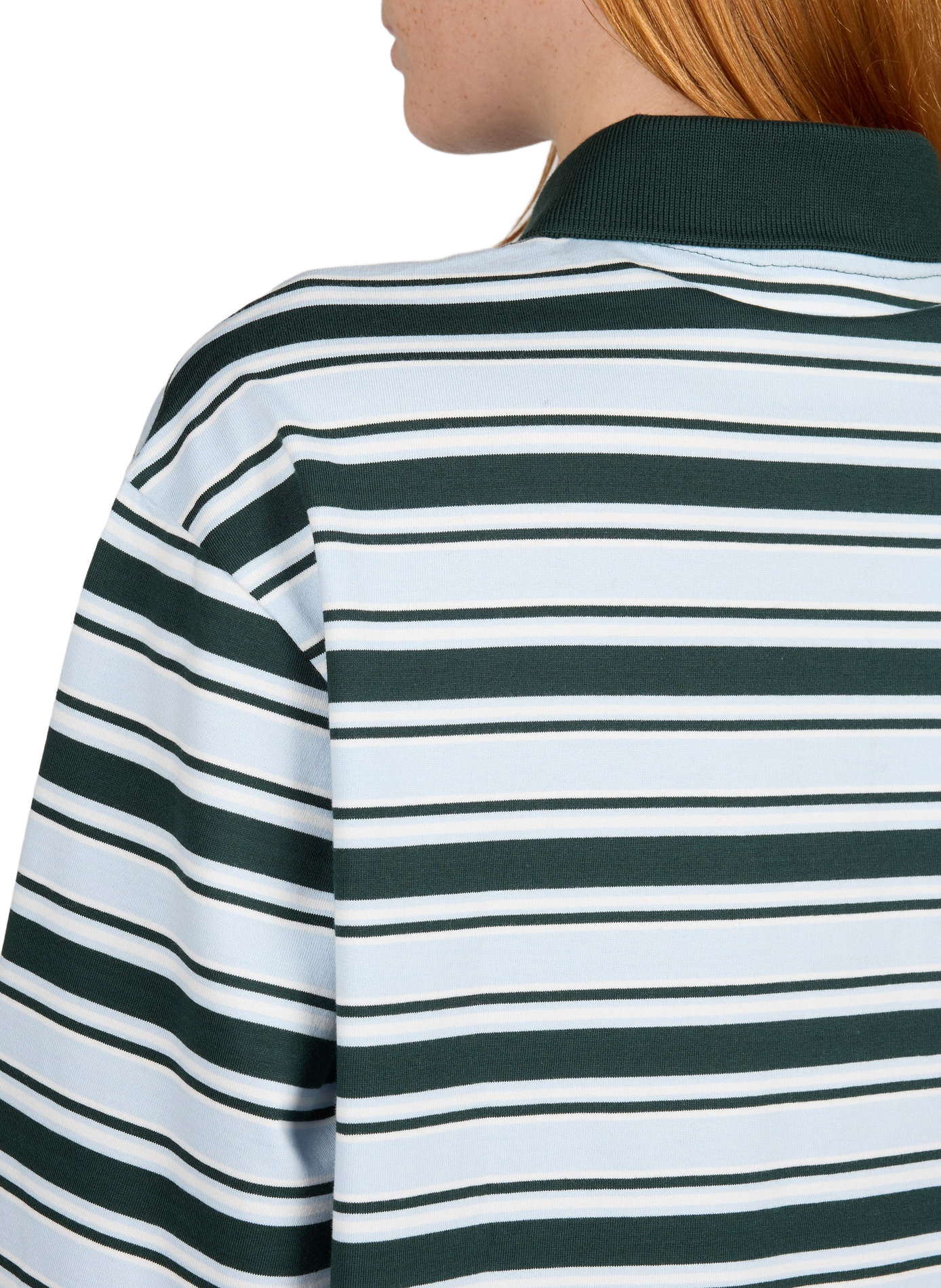 Polo de manga larga a rayas de algodón. LACOSTE Multicolor