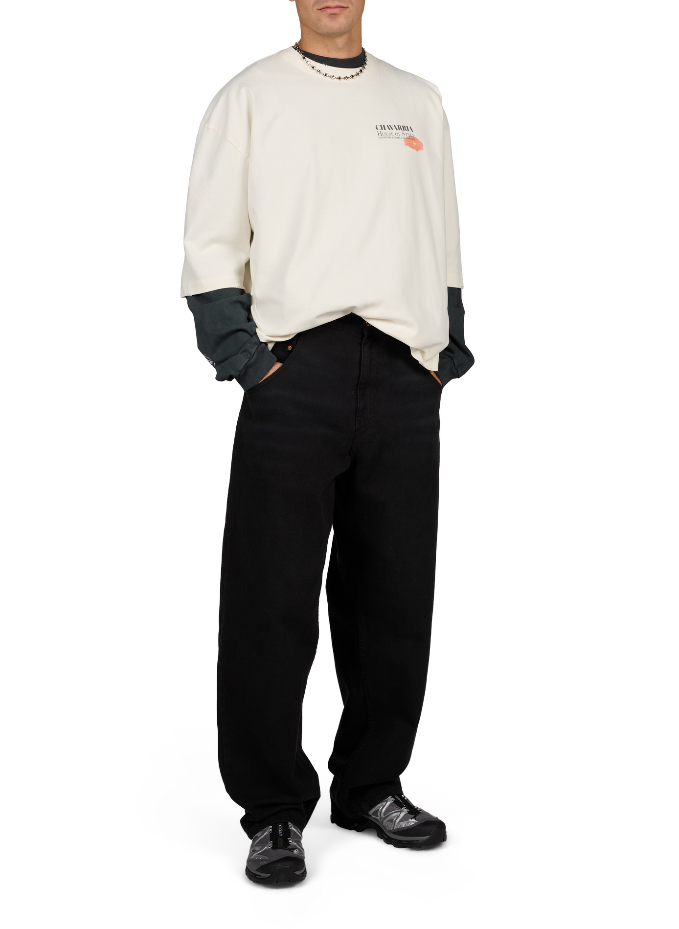 Oversized cotton T-shirt WILLY CHAVARRIA Beige