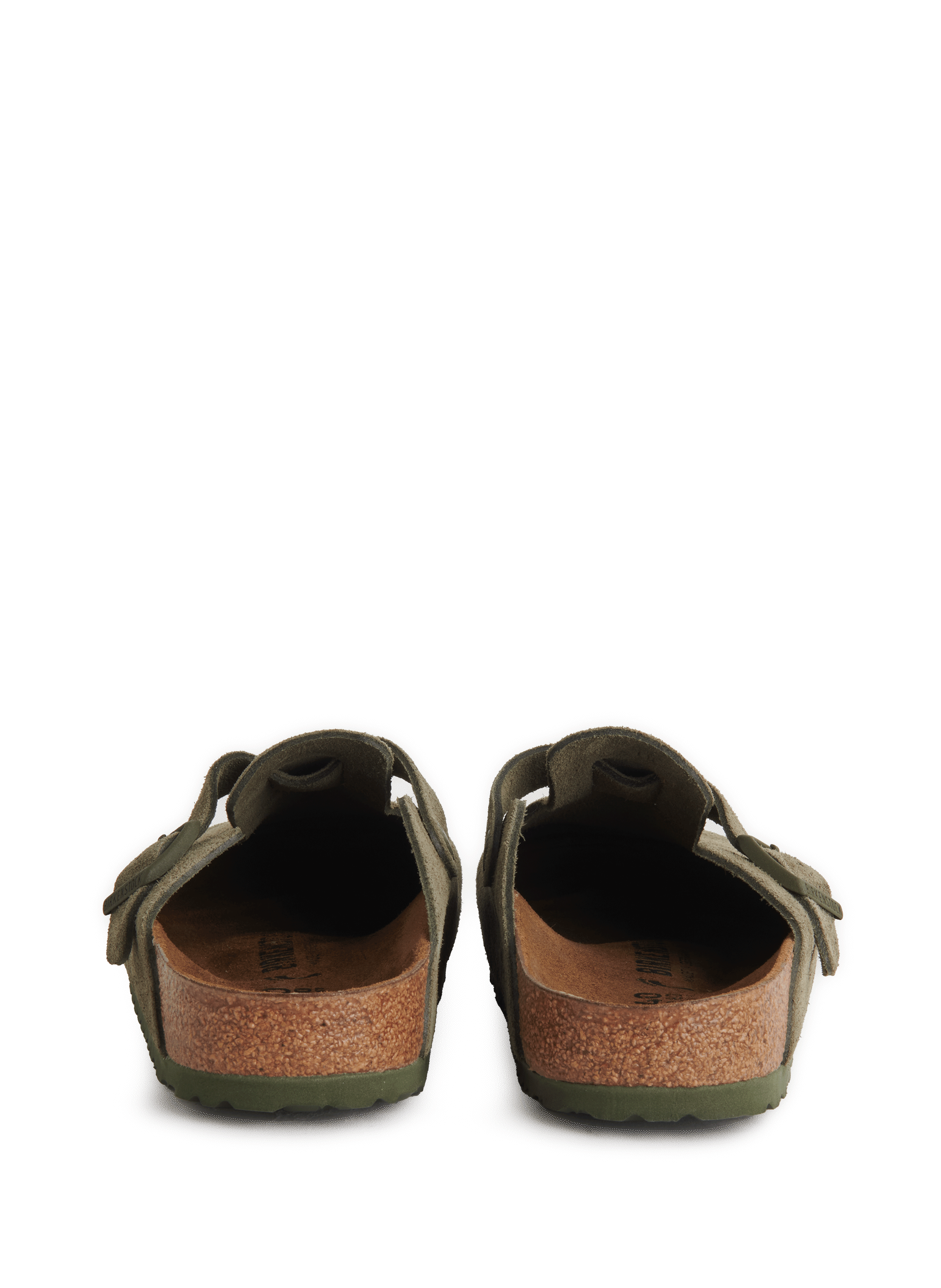 Boston suede leather mules BIRKENSTOCK Green