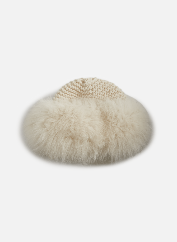 INVERNI cashmere and fur hat
