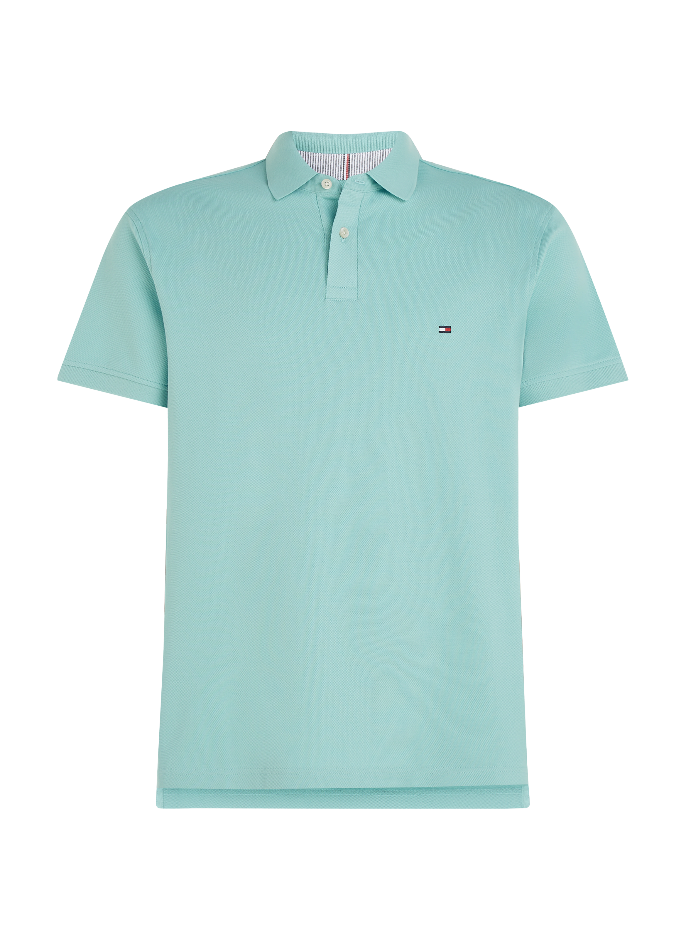 Polo droit en piqué de coton TOMMY HILFIGER Bleu
