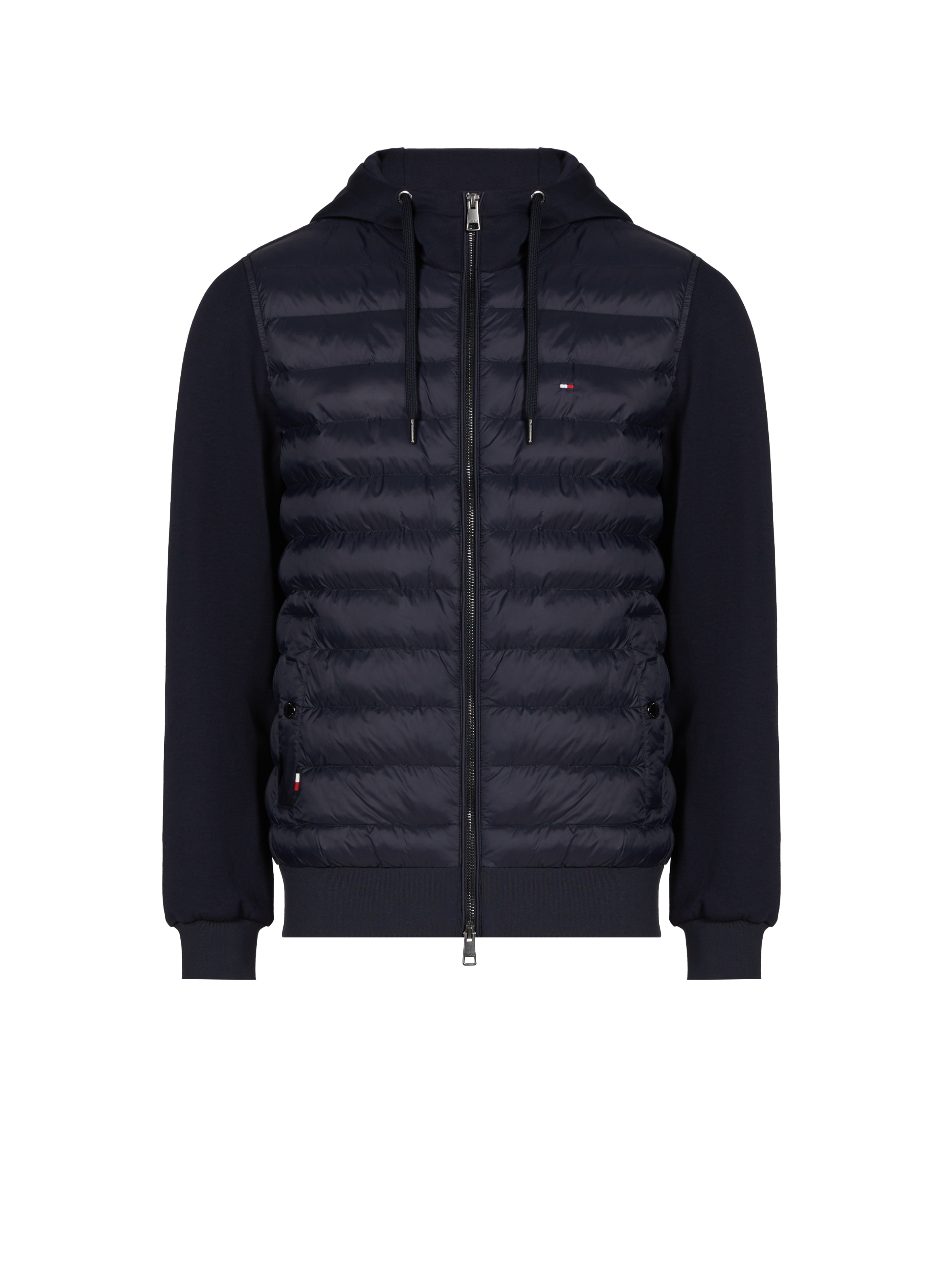 Quilted bi-material jacket TOMMY HILFIGER Blue