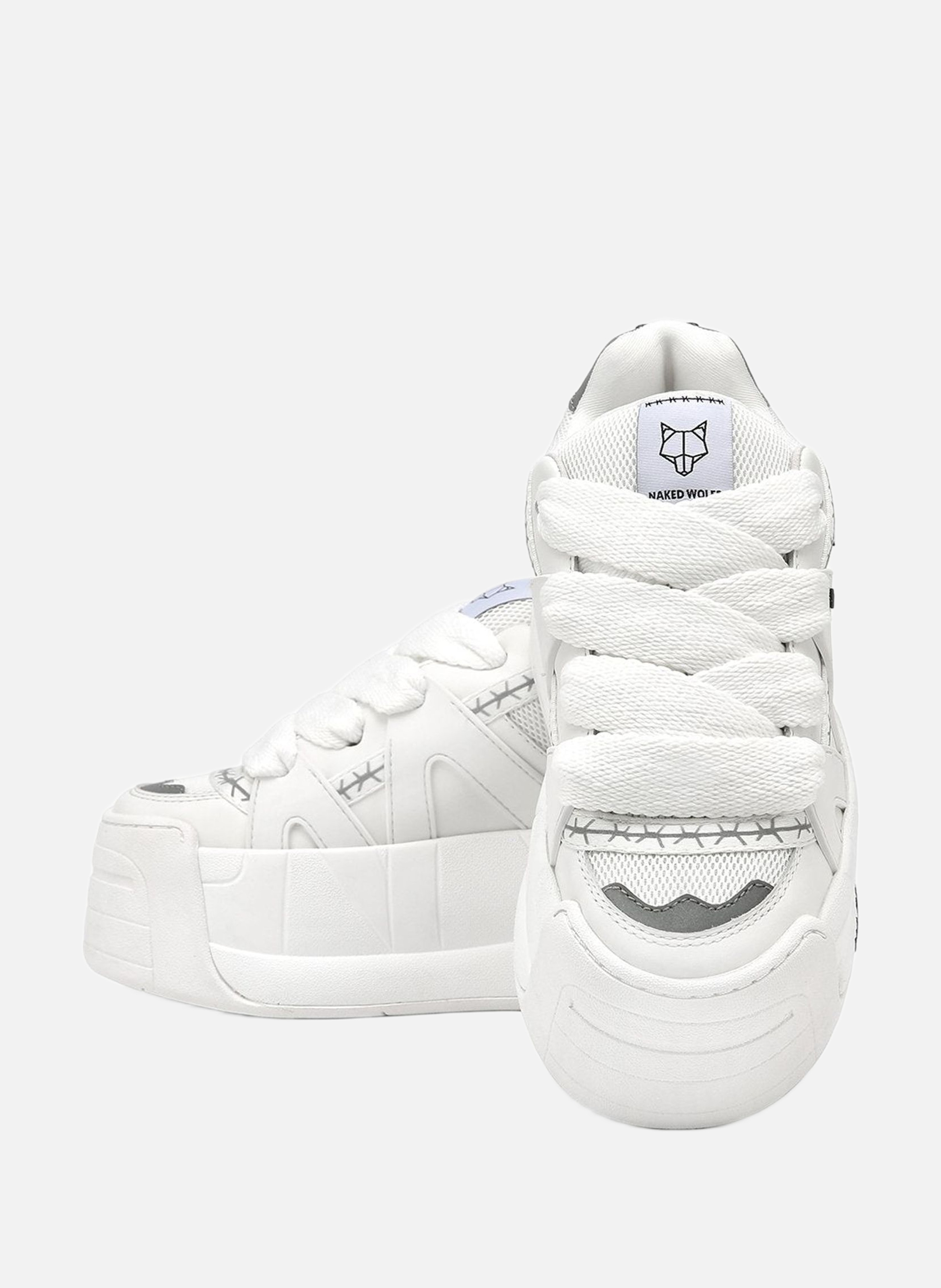 Baskets slider NAKED WOLFE Blanc