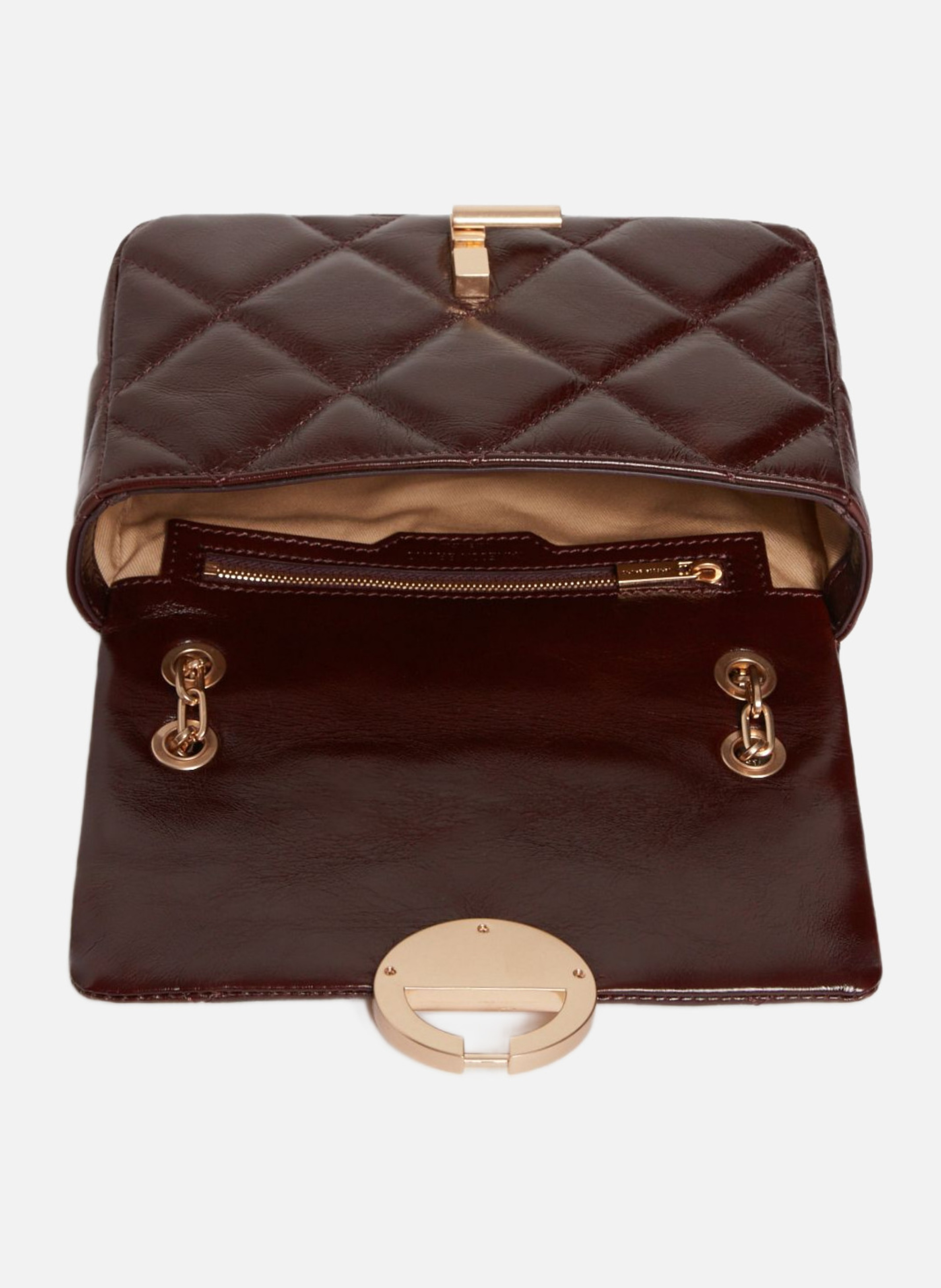 Moyen sac moon en cuir VANESSA BRUNO Marron