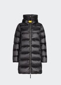 Mid-length hooded puffer jacket Marion  Black