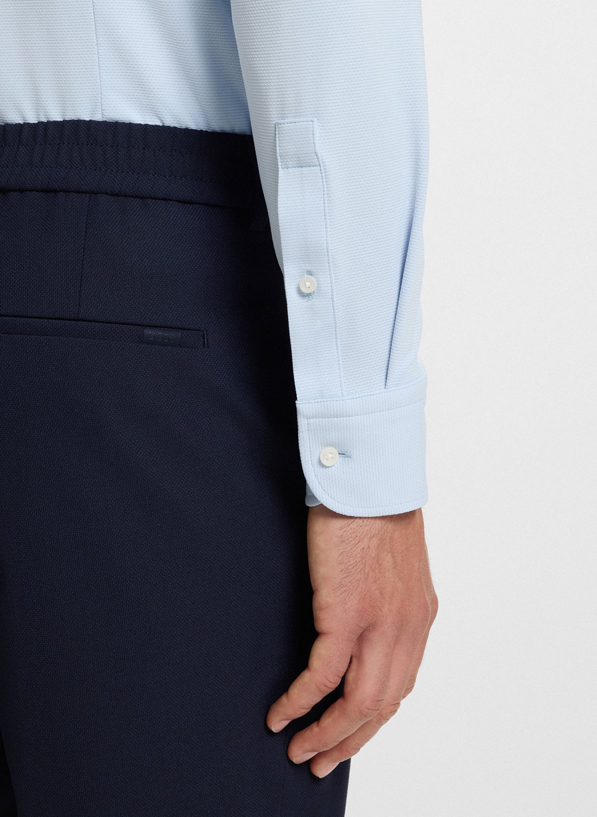 Chemise col classique slim fit BOSS Bleu