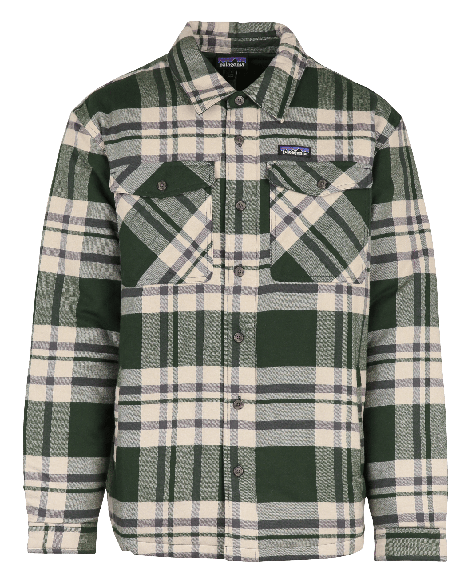Veste chemise droite à carreaux PATAGONIA Vert