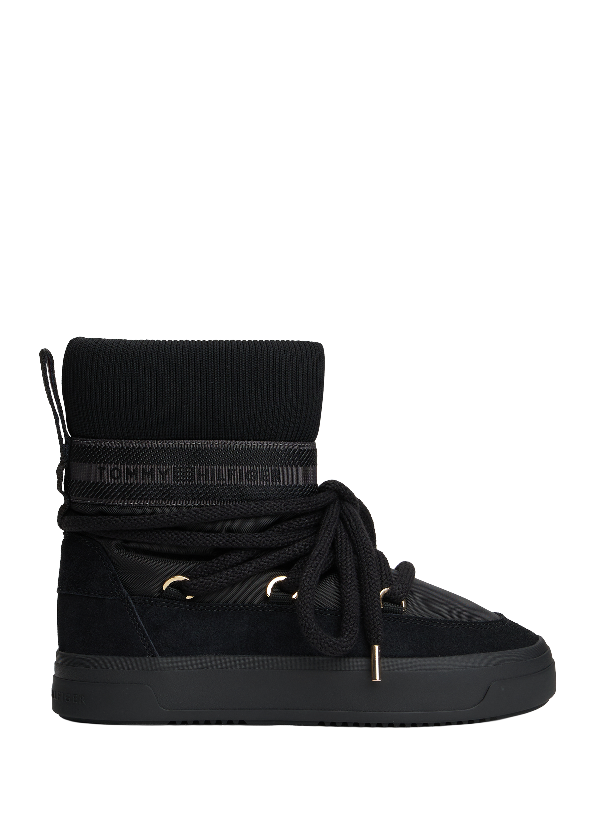 TOMMY HILFIGER Round-toe booties Black