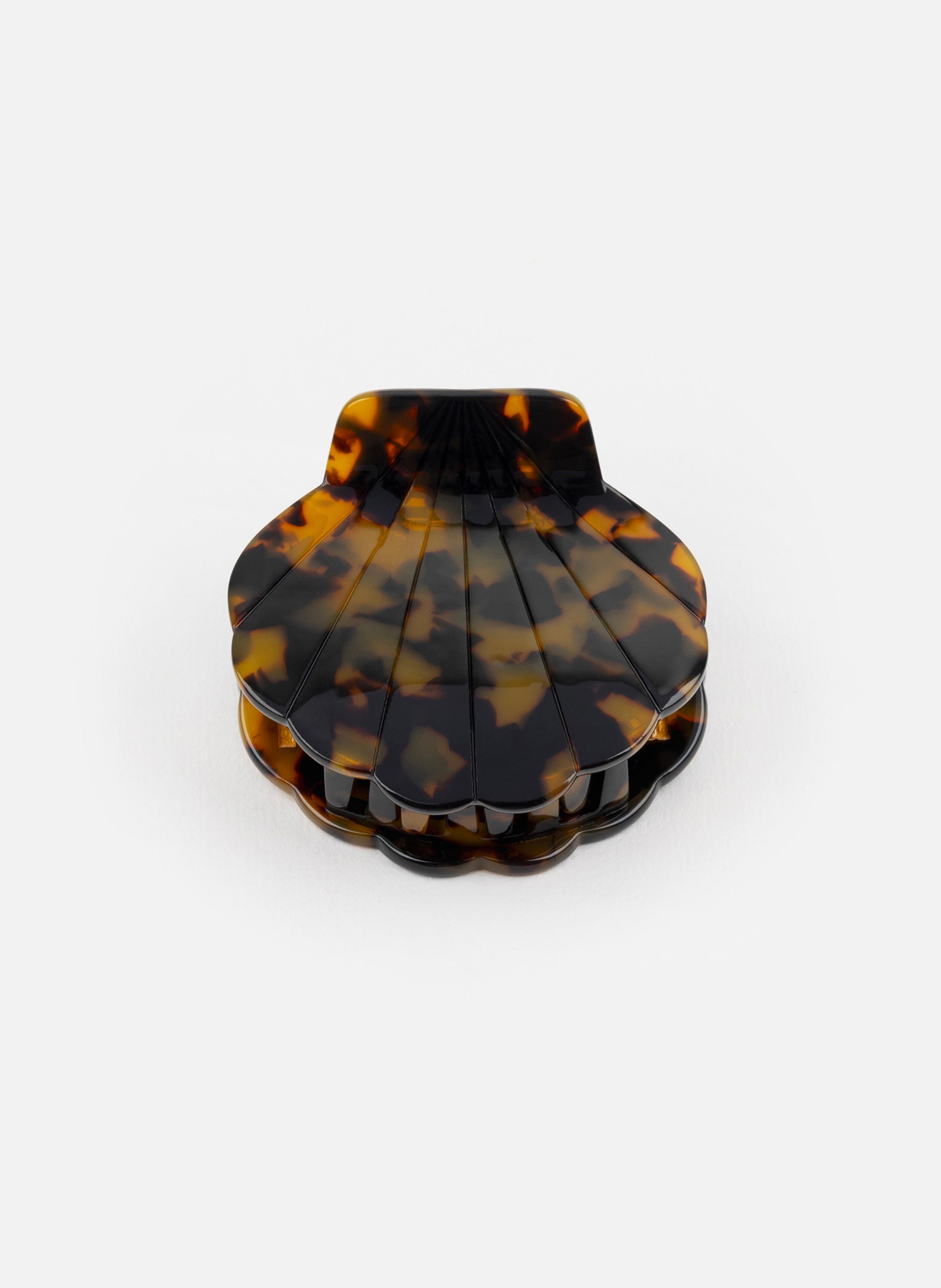 Pince à cheveux mermaid en acétate de cellulose KURAGE GINZA Marron