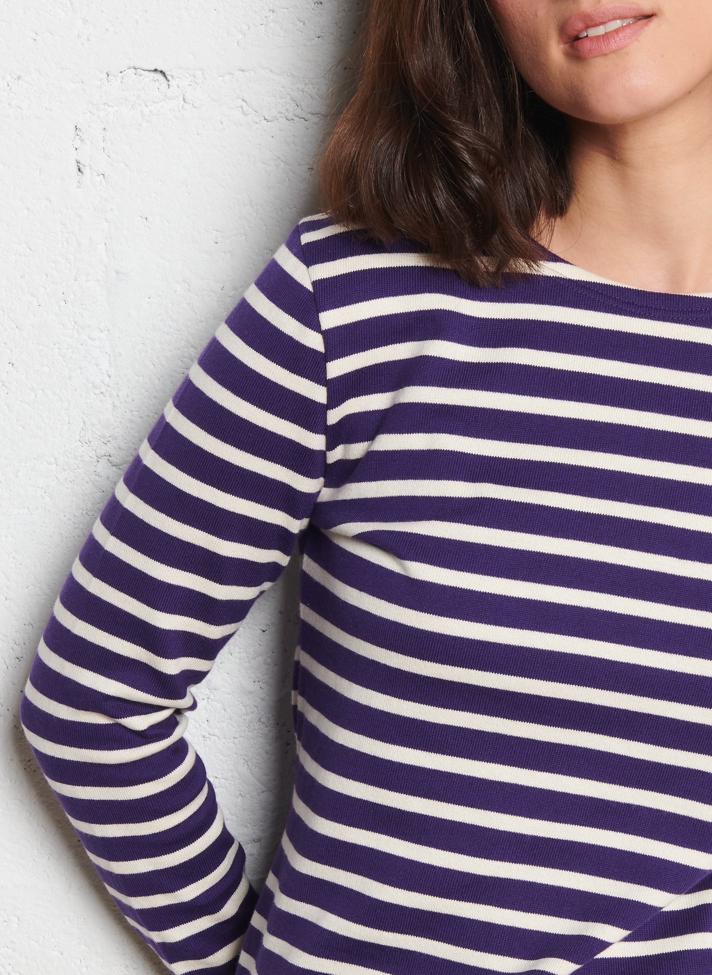 Tee-shirt col rond rayé en coton heritage ARMOR-LUX Bleu